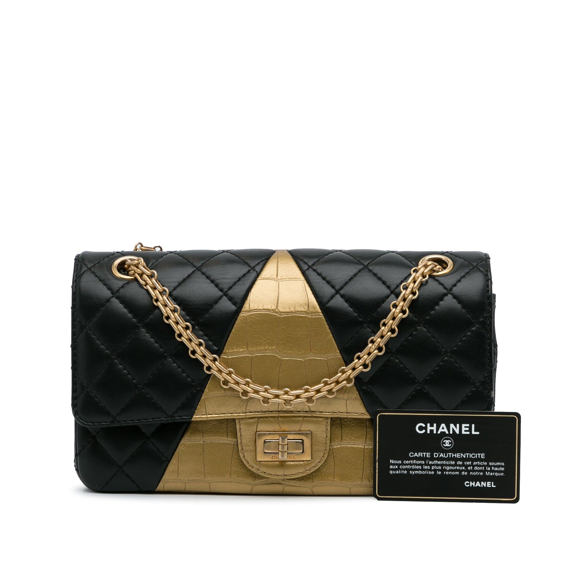 Chanel Medium Croc Embossed Lambskin 2.55 Reissue Double Flap Bag Size ONE SIZE - 15 Thumbnail