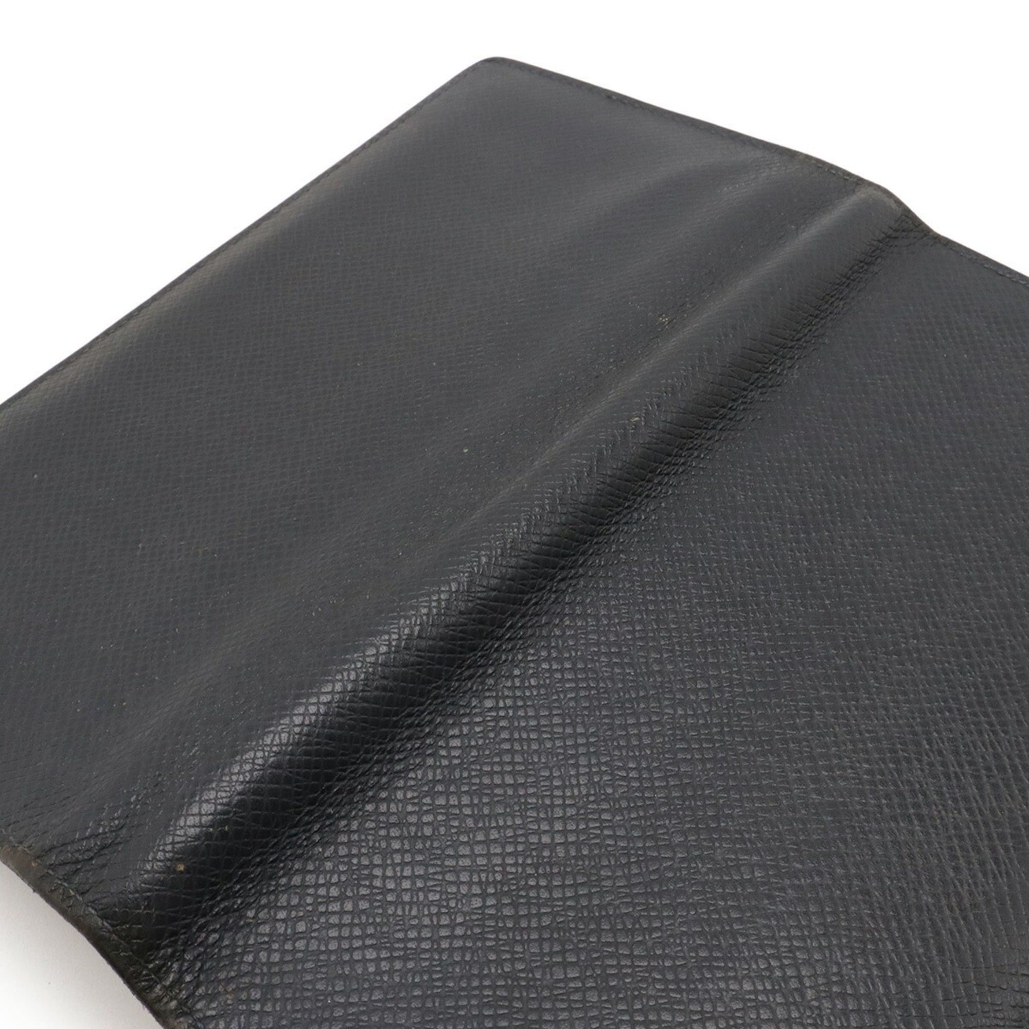Louis Vuitton LOUIS VUITTON Taiga Portefeuille Brazza Hawaiian Print Bifold Long Wallet in Dark Navy (M30161) Size ONE SIZE - 5 Thumbnail