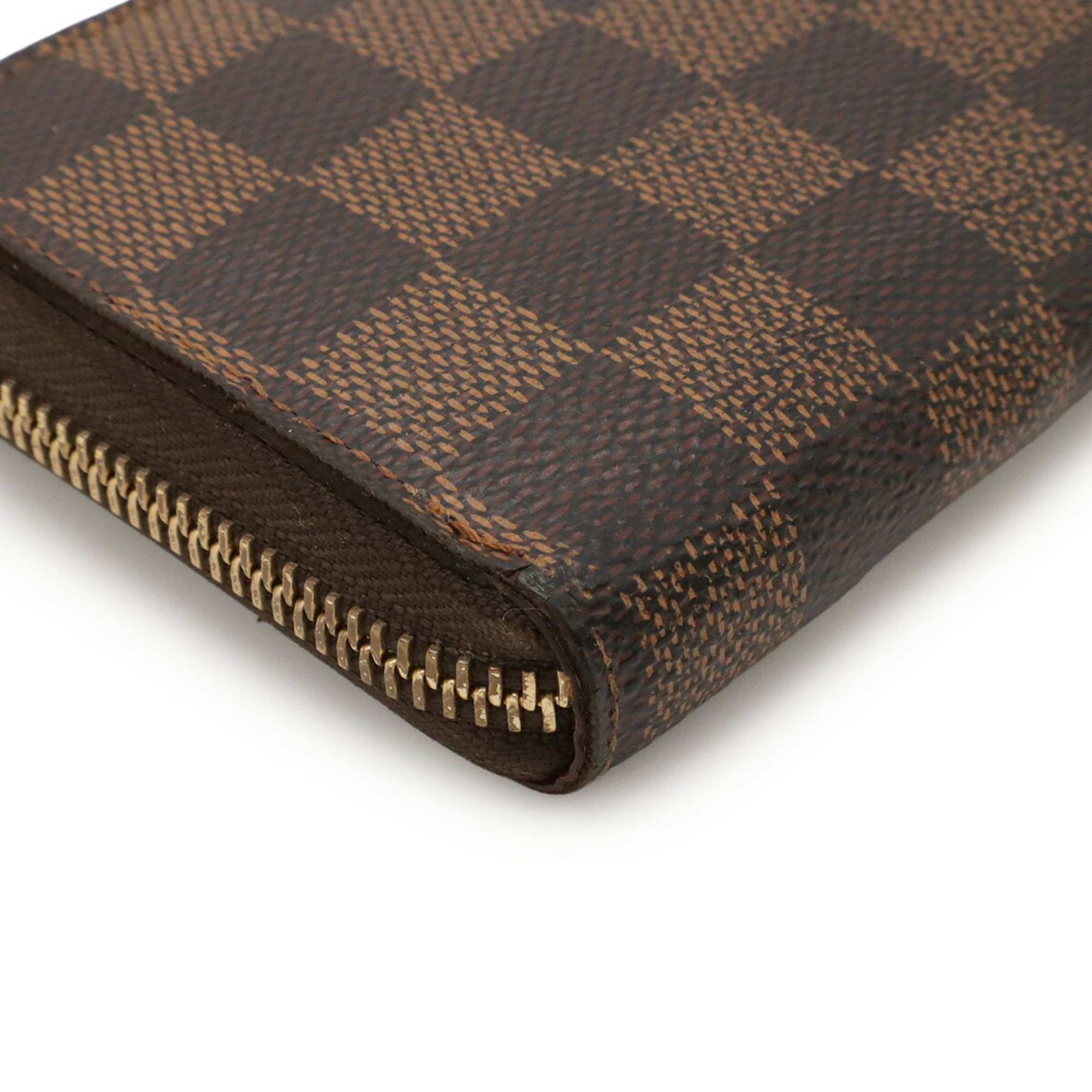 Louis Vuitton LOUIS VUITTON Damier Portefeuille Clemence Round Long Wallet, Cerise, Red, N60534 Size ONE SIZE - 4 Thumbnail