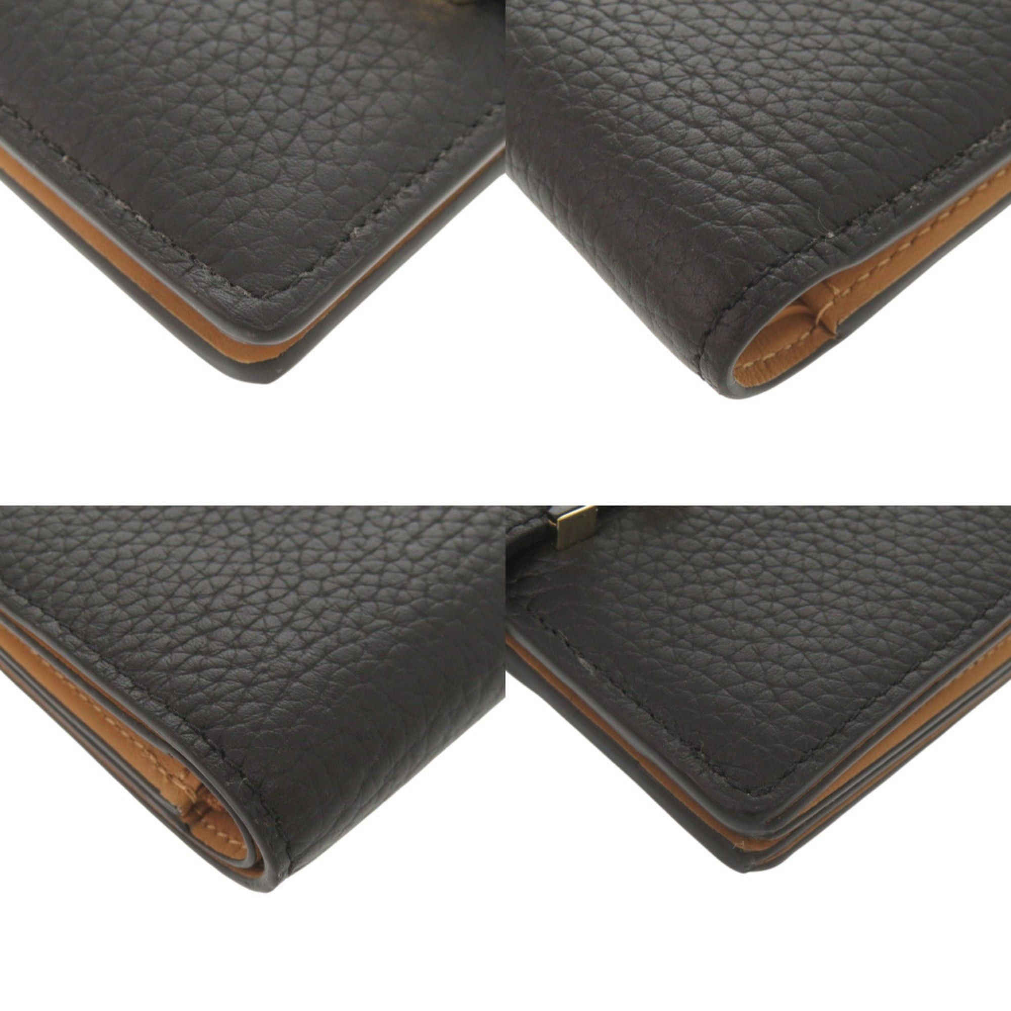 Louis Vuitton Unused Louis Vuitton LV Vertical Compact Wallet M81561 IC Taurillon Leather Noir Bifold Black 0400LOUIS VUITTON Size ONE SIZE - 4 Thumbnail