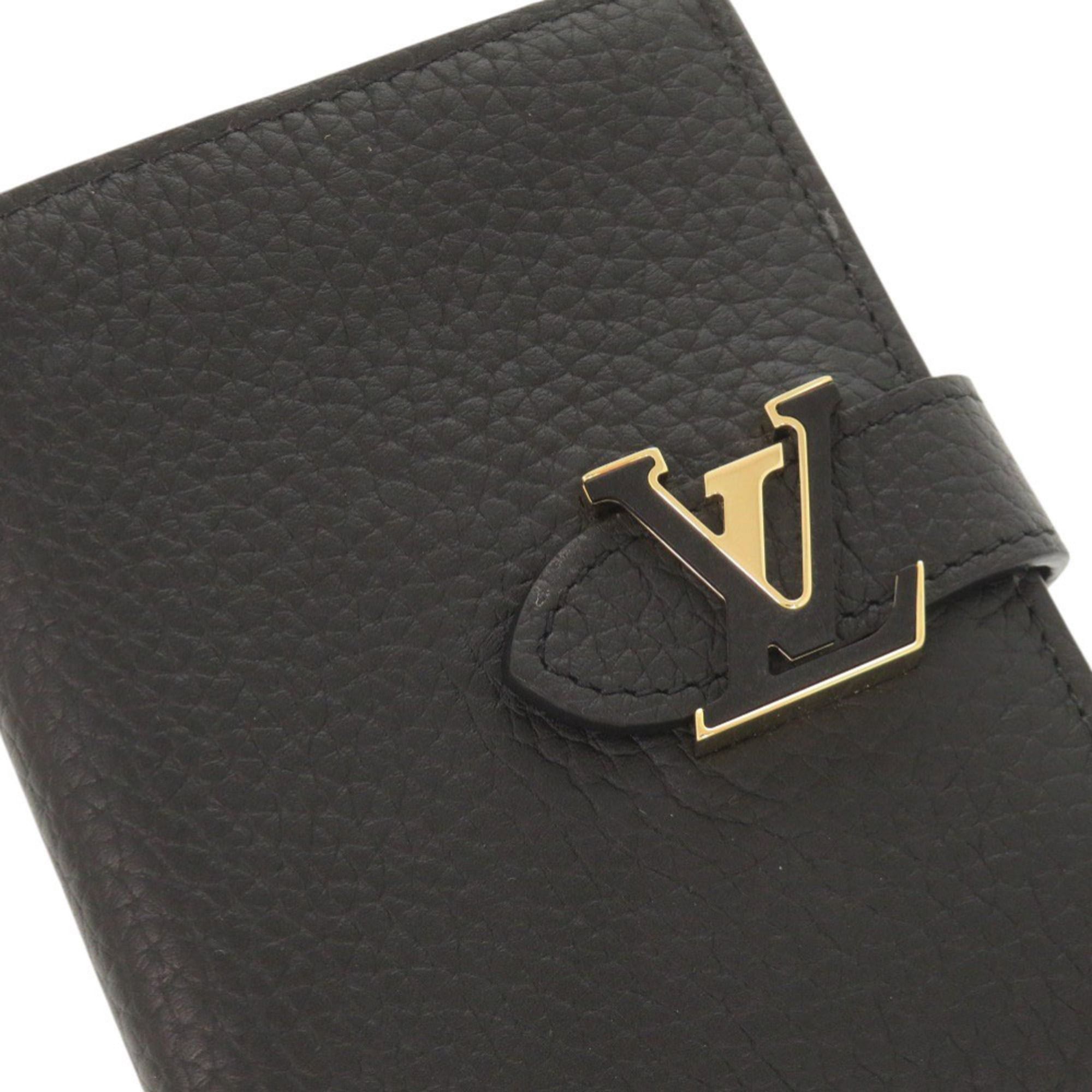 Louis Vuitton Unused Louis Vuitton LV Vertical Compact Wallet M81561 IC Taurillon Leather Noir Bifold Black 0400LOUIS VUITTON Size ONE SIZE - 9 Thumbnail