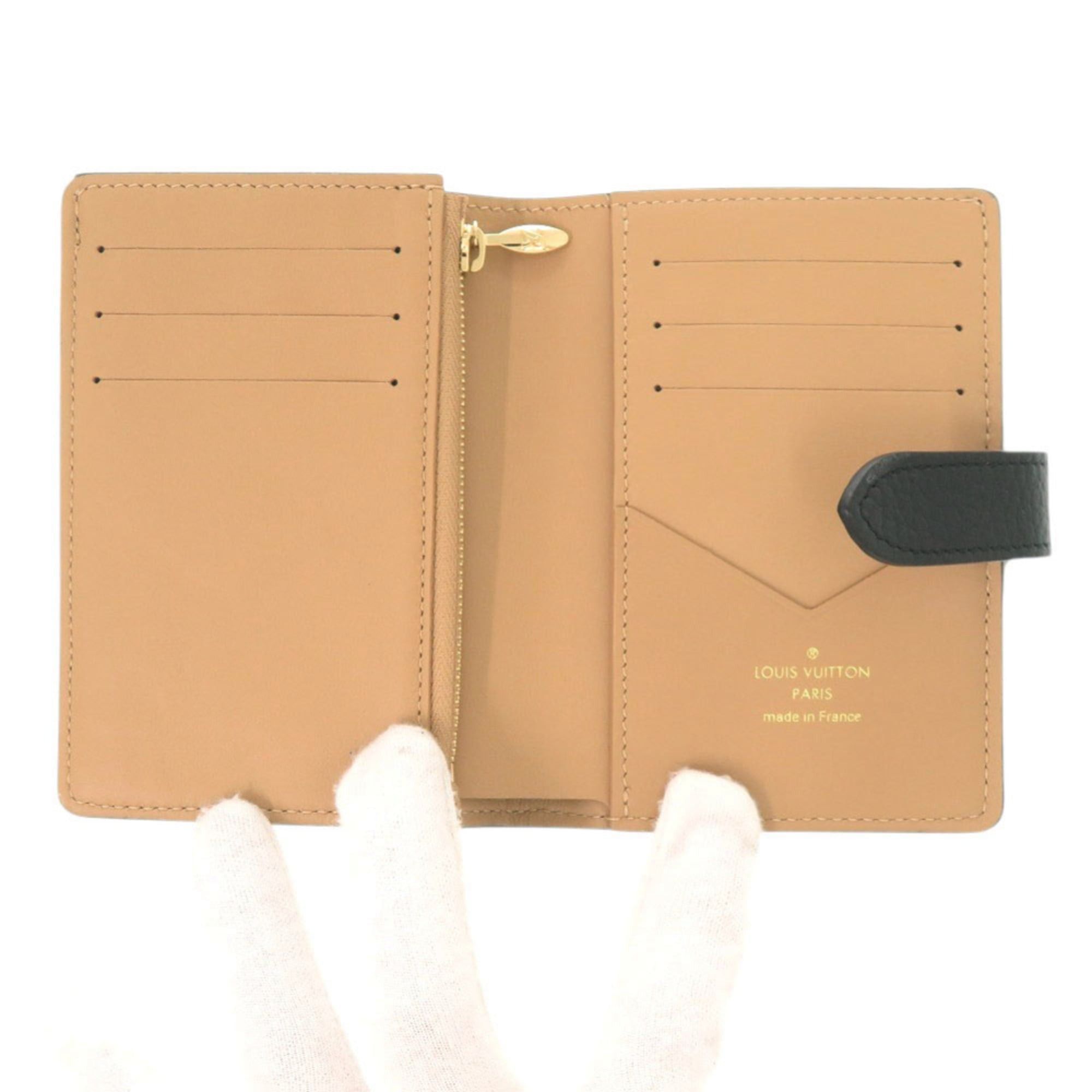 Louis Vuitton Unused Louis Vuitton LV Vertical Compact Wallet M81561 IC Taurillon Leather Noir Bifold Black 0400LOUIS VUITTON Size ONE SIZE - 5 Thumbnail