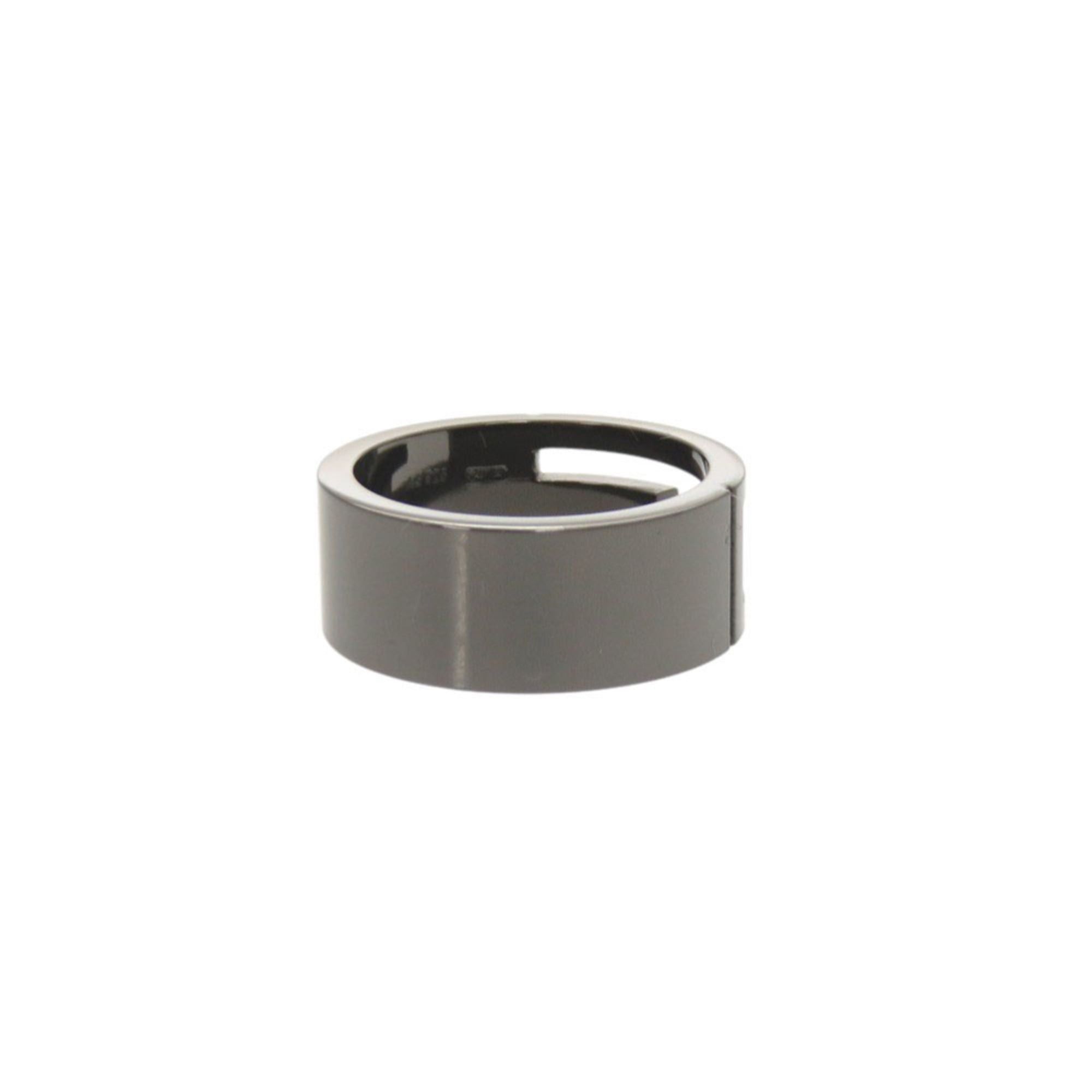 Gucci Excellent condition Gucci Branded G Cutout #13 Silver 925 Gunmetal Ring 0836GUCCI Size ONE SIZE - 4 Thumbnail