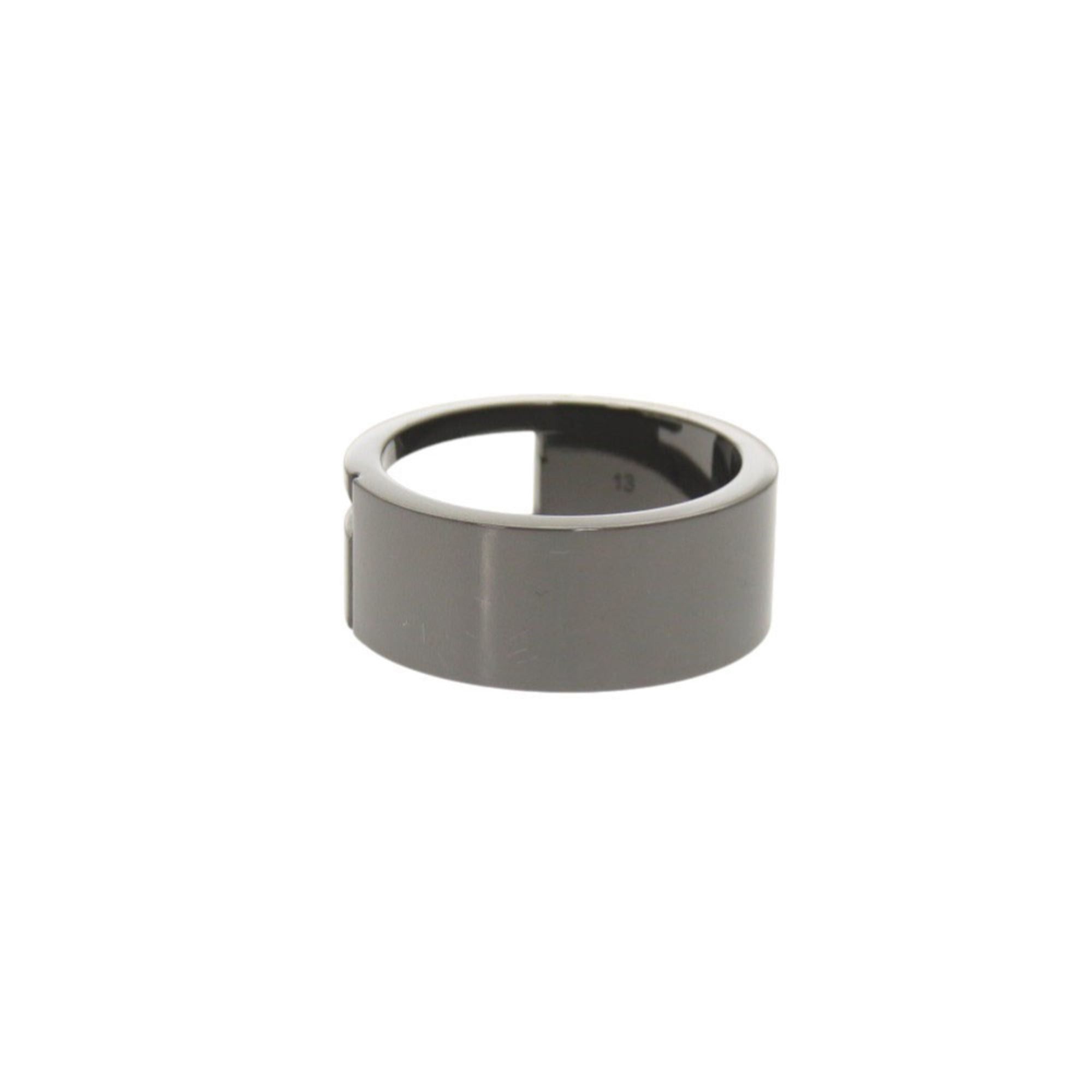 Gucci Excellent condition Gucci Branded G Cutout #13 Silver 925 Gunmetal Ring 0836GUCCI Size ONE SIZE - 3 Thumbnail