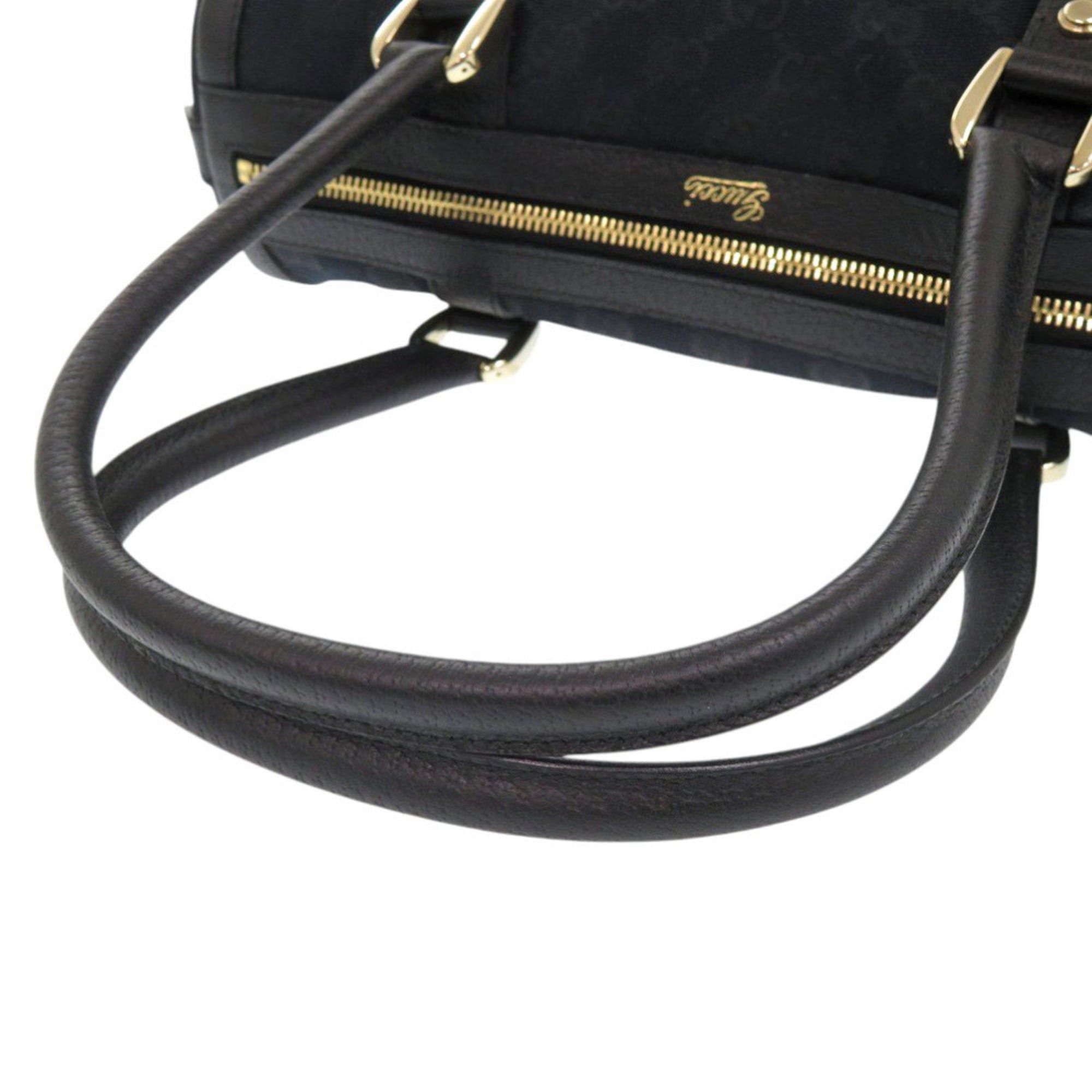 Gucci Excellent condition Gucci Mini Boston bag 130942 GG canvas and leather black handbag 0550GUCCI Size ONE SIZE - 6 Thumbnail