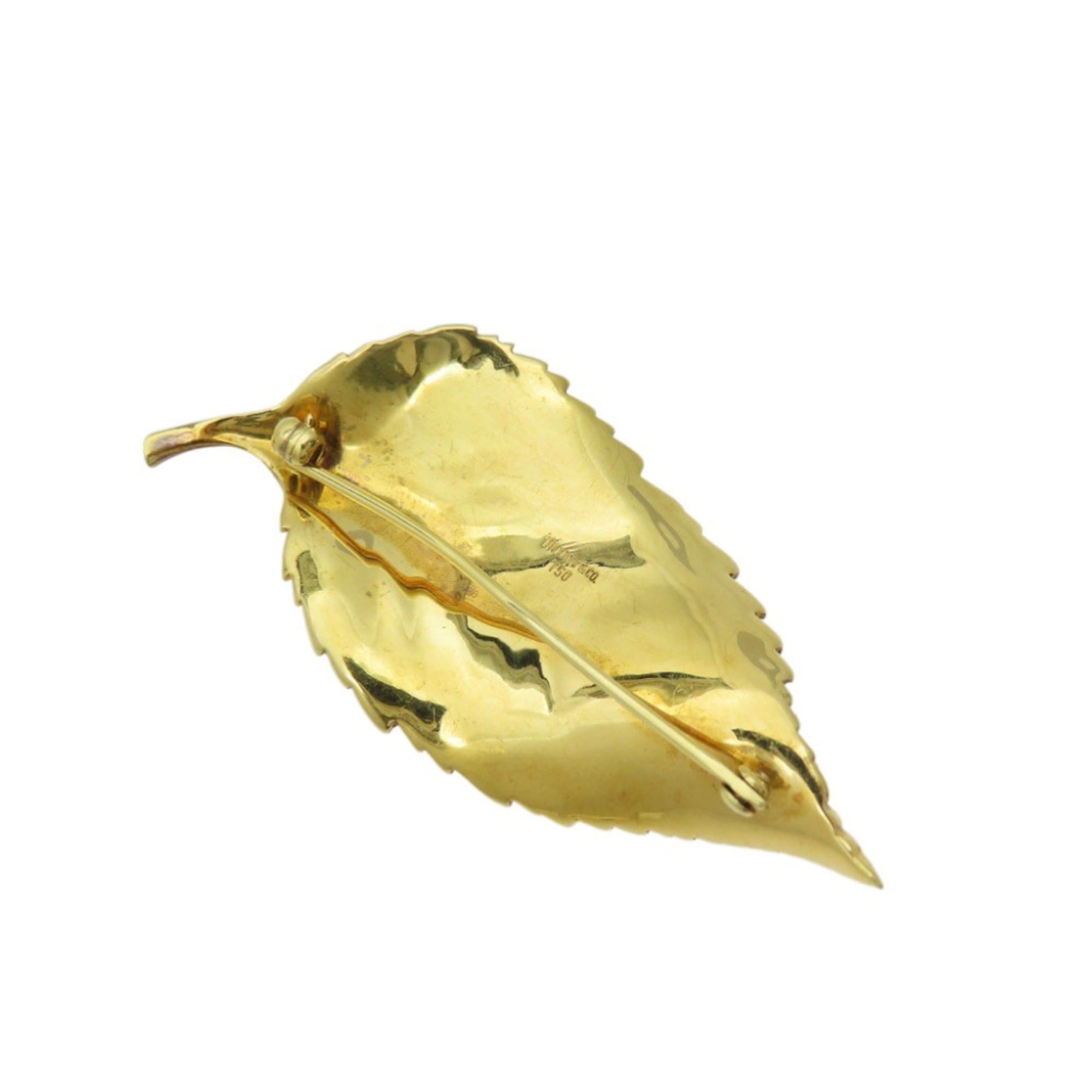 Tiffany & Co. Tiffany Leaf 18KYG 750 Yellow Gold Brooch Jewelry 1595TIFFANY&Co. Women's Size ONE SIZE - 4 Thumbnail