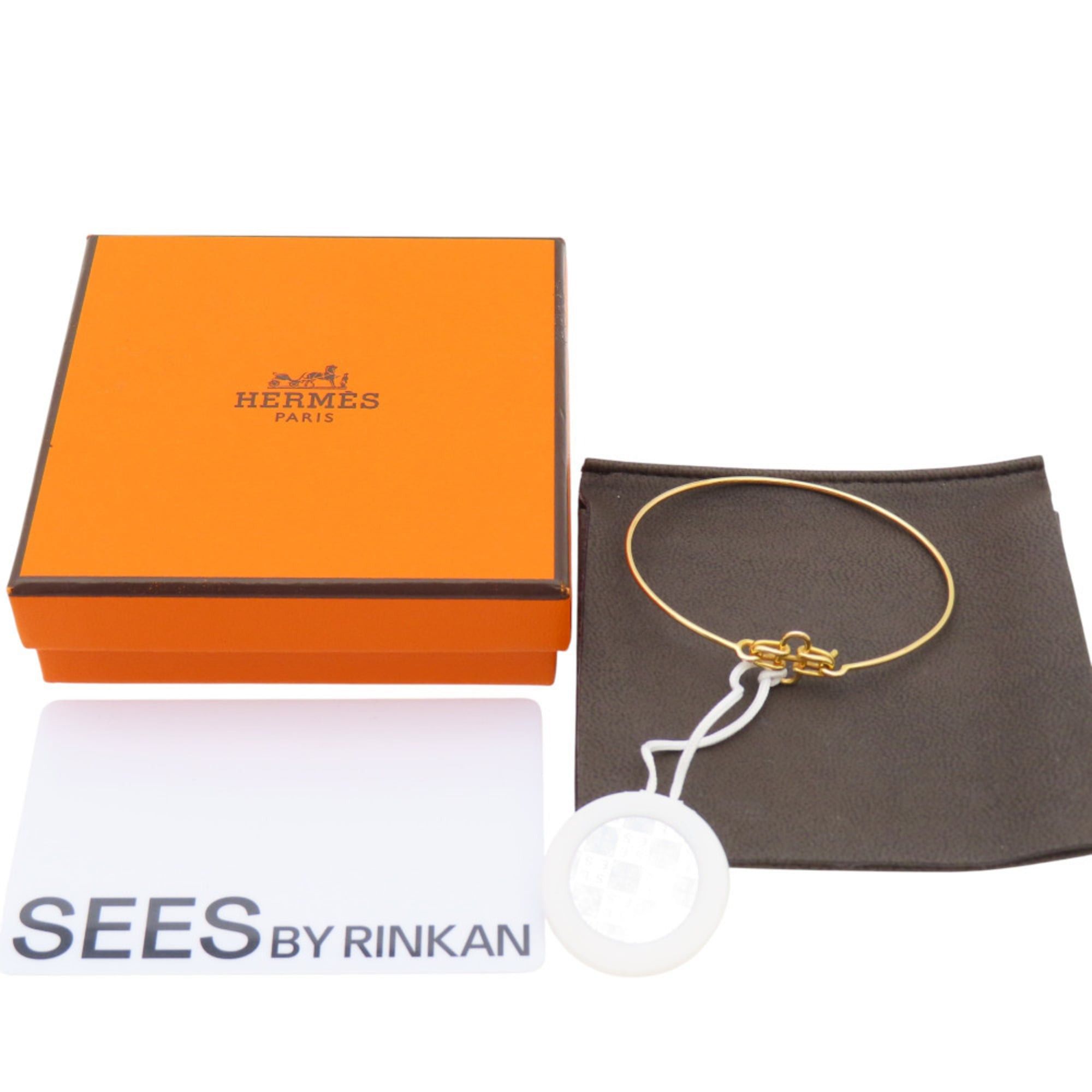 Hermes Excellent condition Hermes Rose de Mer 18K Yellow Gold Bangle, 1857, for women. Size ONE SIZE - 5 Thumbnail