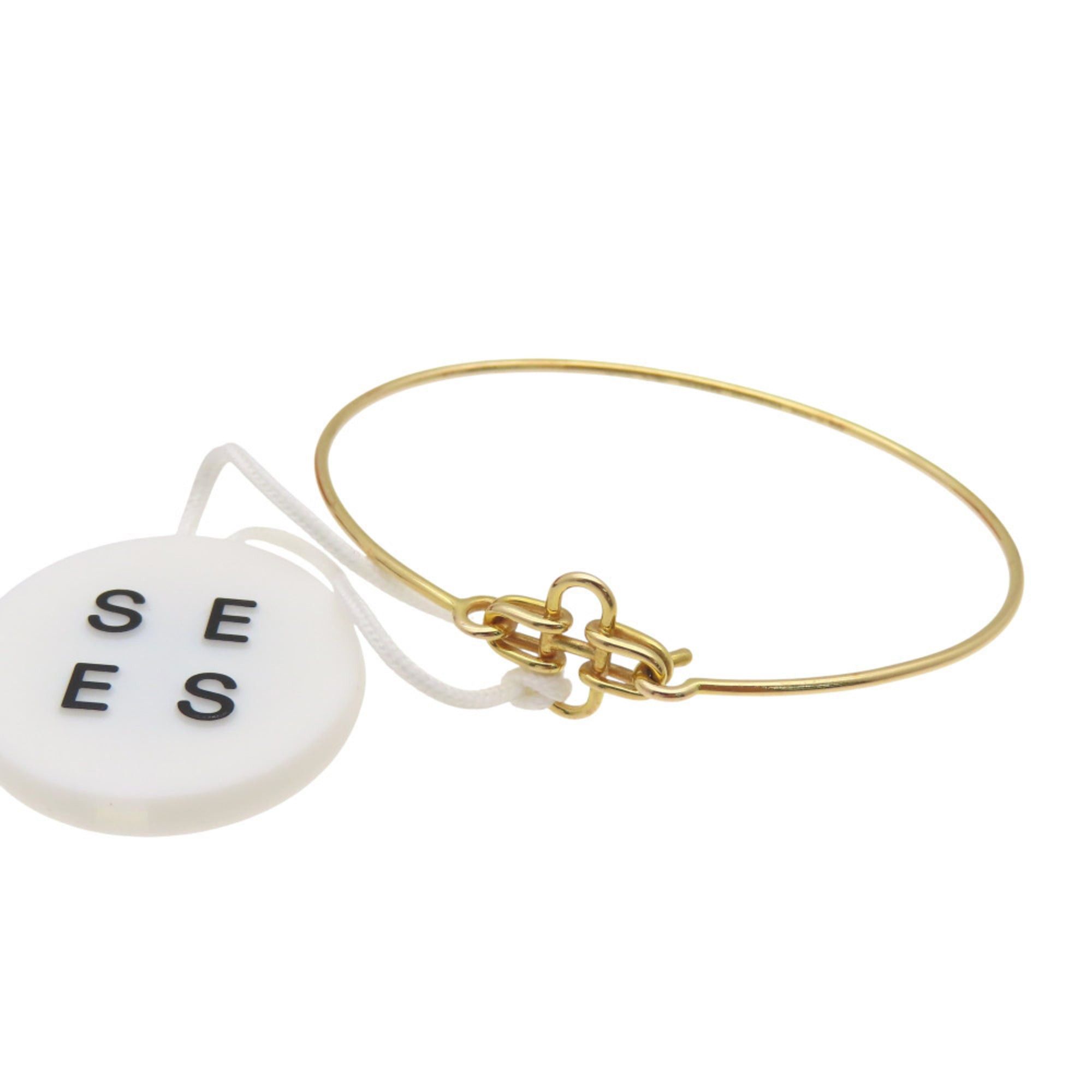 Hermes Excellent condition Hermes Rose de Mer 18K Yellow Gold Bangle, 1857, for women. Size ONE SIZE - 6 Thumbnail
