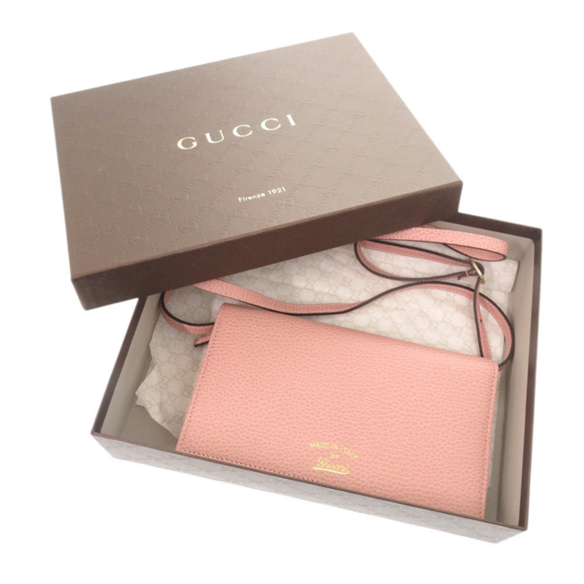 Gucci Unused Gucci Swing 368231 Leather Pink Shoulder Wallet Bag 0828GUCCI Size ONE SIZE - 2 Thumbnail