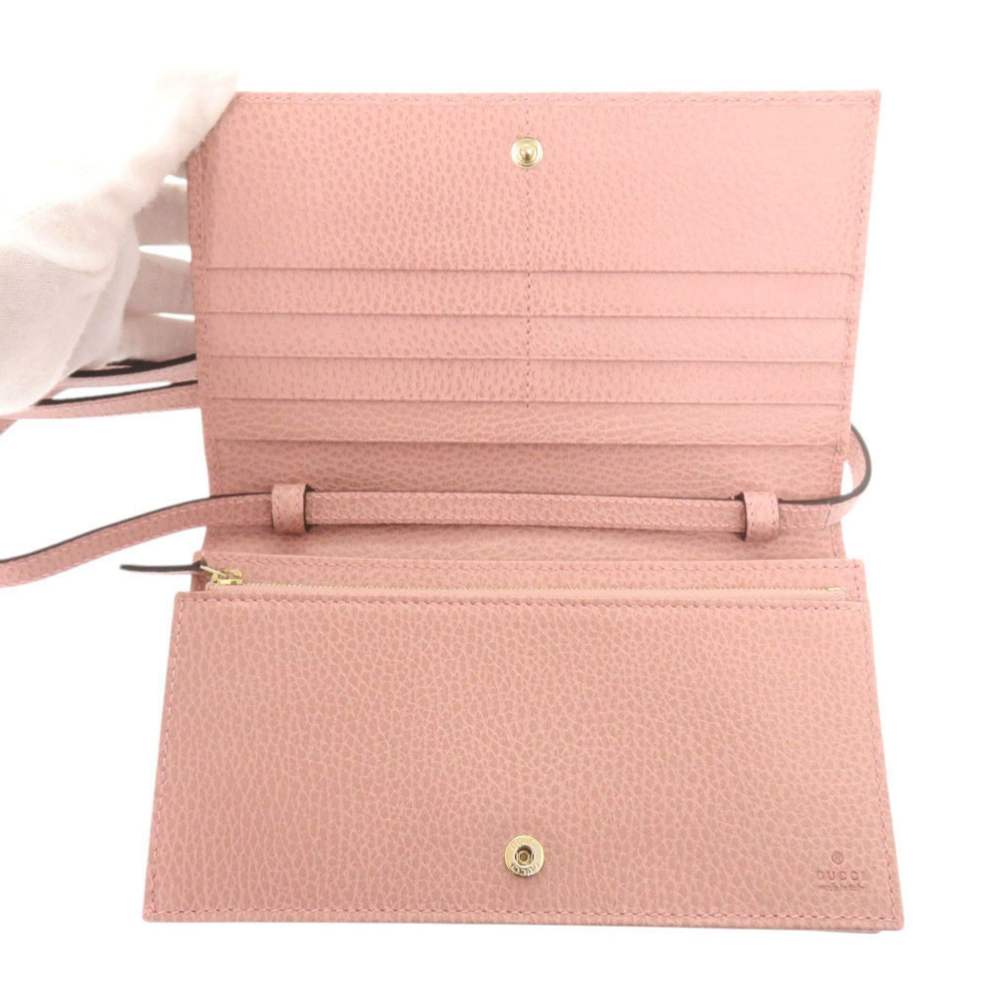 Gucci Unused Gucci Swing 368231 Leather Pink Shoulder Wallet Bag 0828GUCCI Size ONE SIZE - 8 Thumbnail