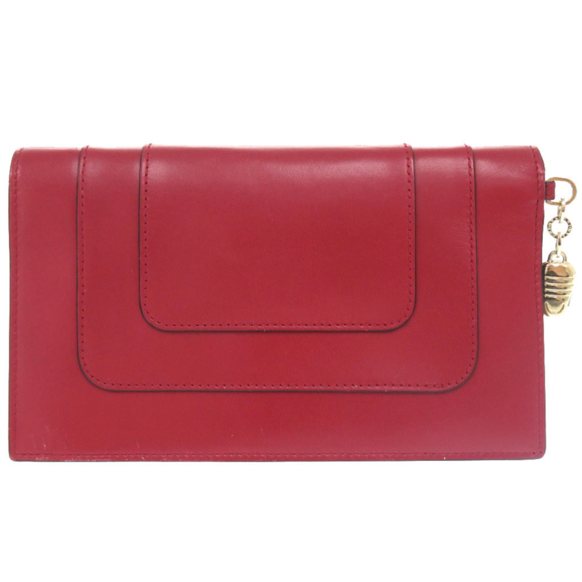 Bvlgari Excellent condition Bvlgari Serpenti leather bifold wallet in red. 0923 BVLGARI Size ONE SIZE - 2 Thumbnail