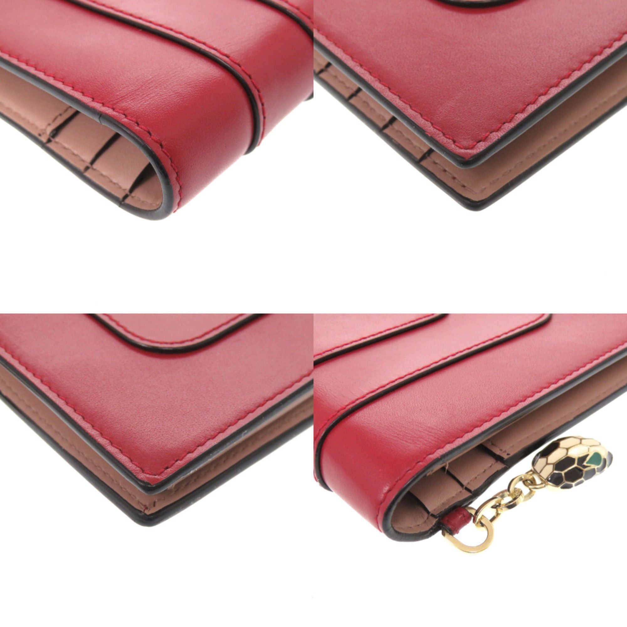 Bvlgari Excellent condition Bvlgari Serpenti leather bifold wallet in red. 0923 BVLGARI Size ONE SIZE - 3 Thumbnail