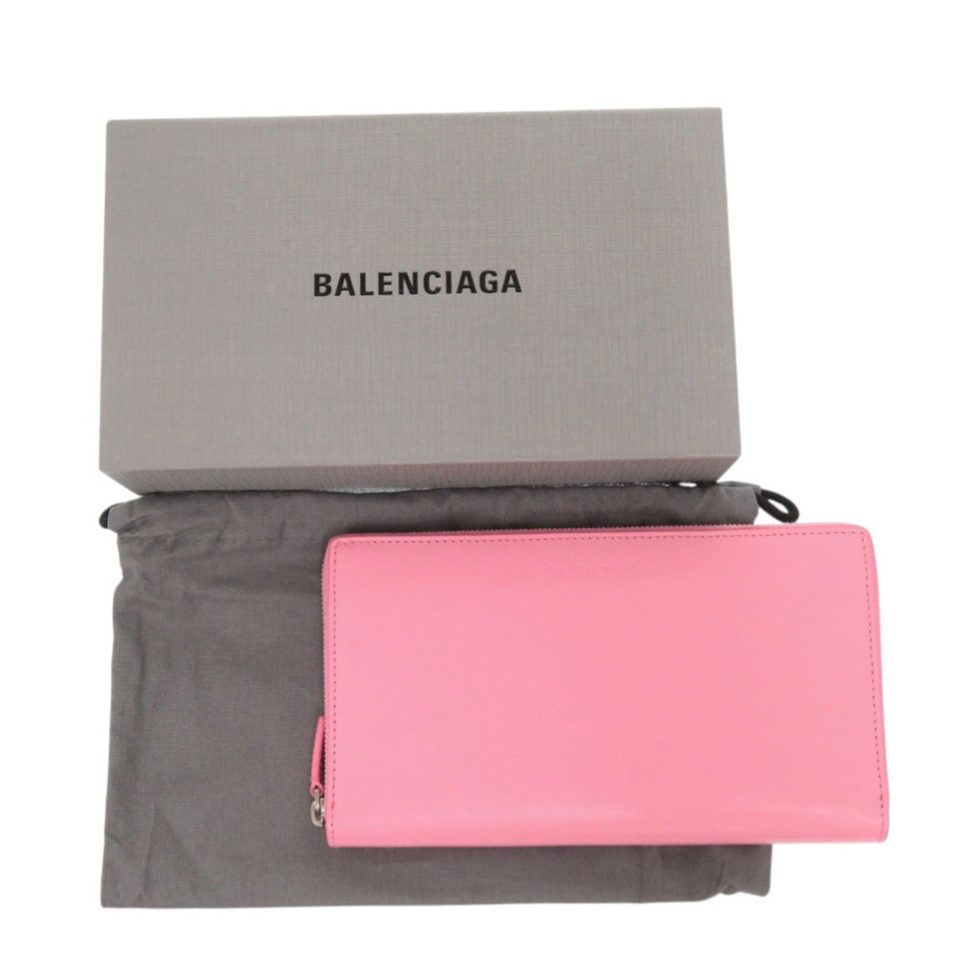 Balenciaga Excellent condition Balenciaga Essential Continental Wallet 664041, pink leather long wallet 0743BALENCIAGA Size ONE SIZE - 2 Thumbnail