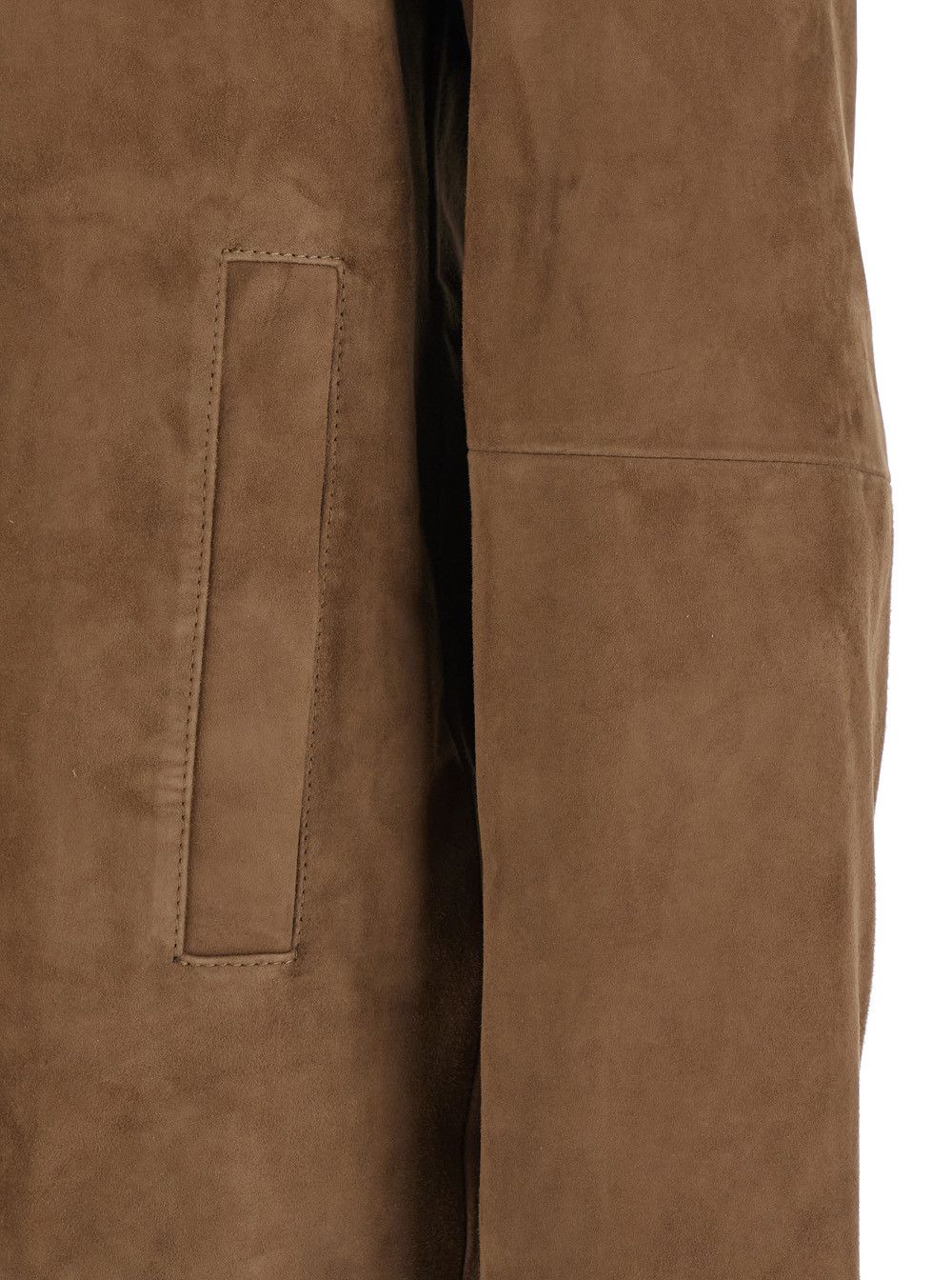ARMA Brown Jacket with Classic Collar In Suede for Men Size US XL / EU 56 / 4 - 2 Thumbnail