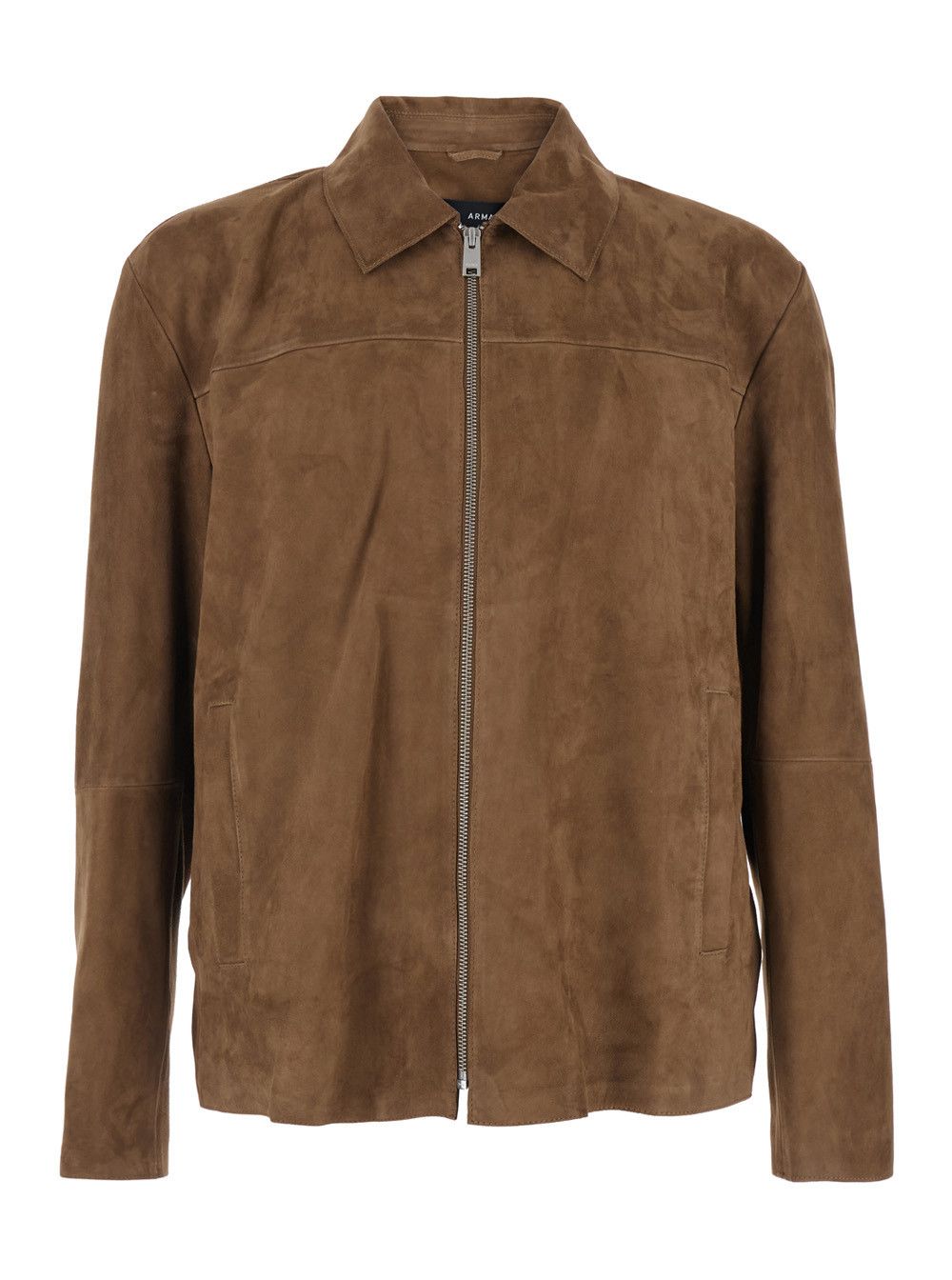 ARMA Brown Jacket with Classic Collar In Suede for Men Size US XL / EU 56 / 4 - 3 Thumbnail