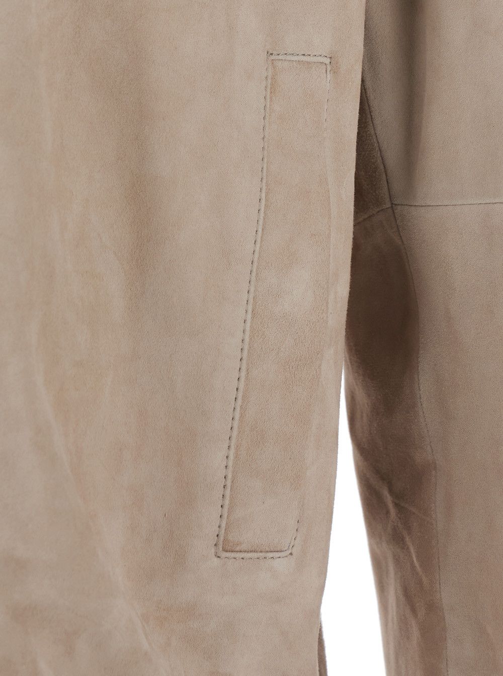 ARMA Beige Jacket with Classic Collar In Leather for Men Size US XL / EU 56 / 4 - 3 Thumbnail