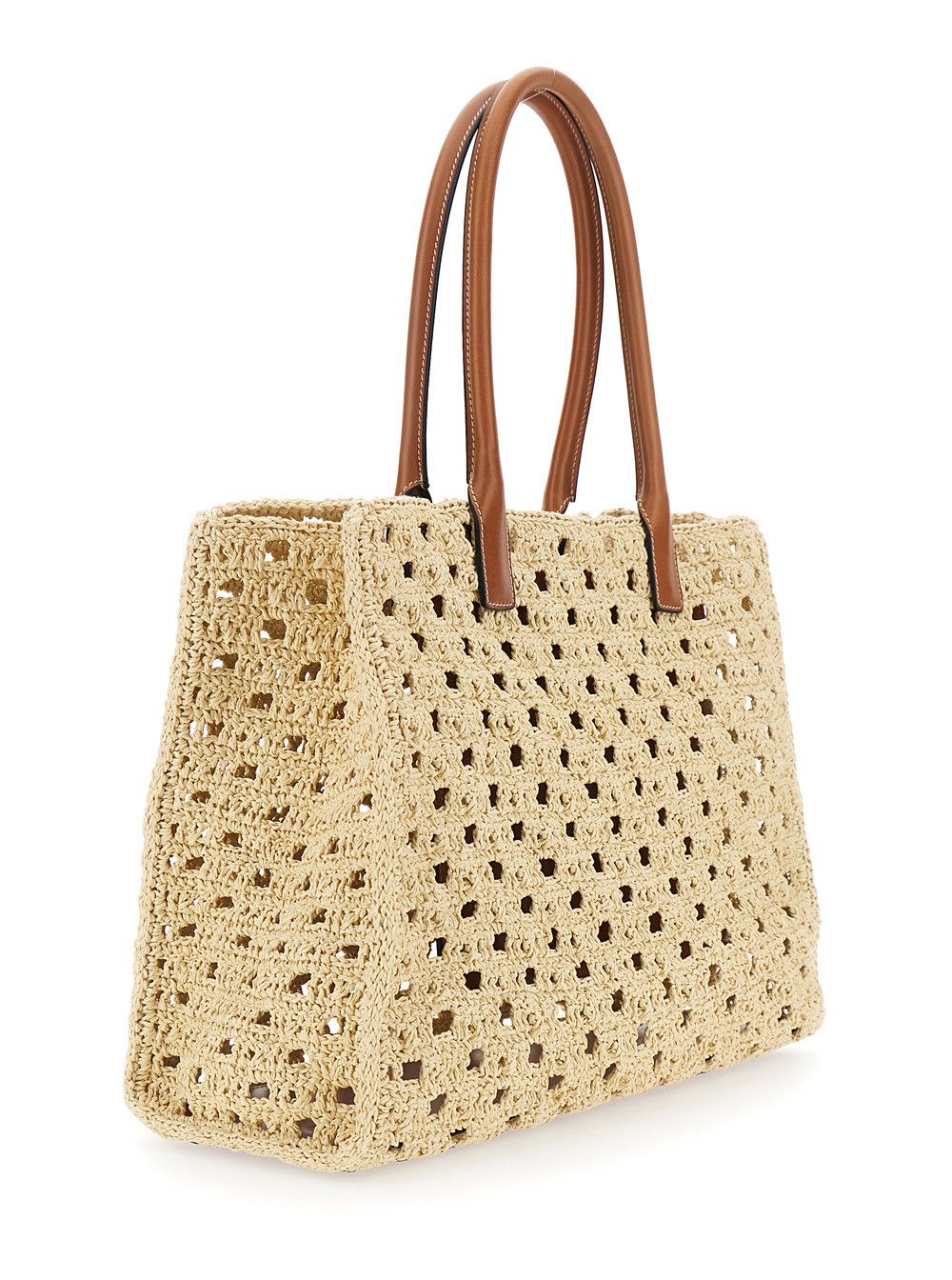 Versace 'La Medusa' Beige Tote bag with Medusa Logo Plate and Removable Logo Pendant in Raffia for Women Size ONE SIZE - 3 Thumbnail