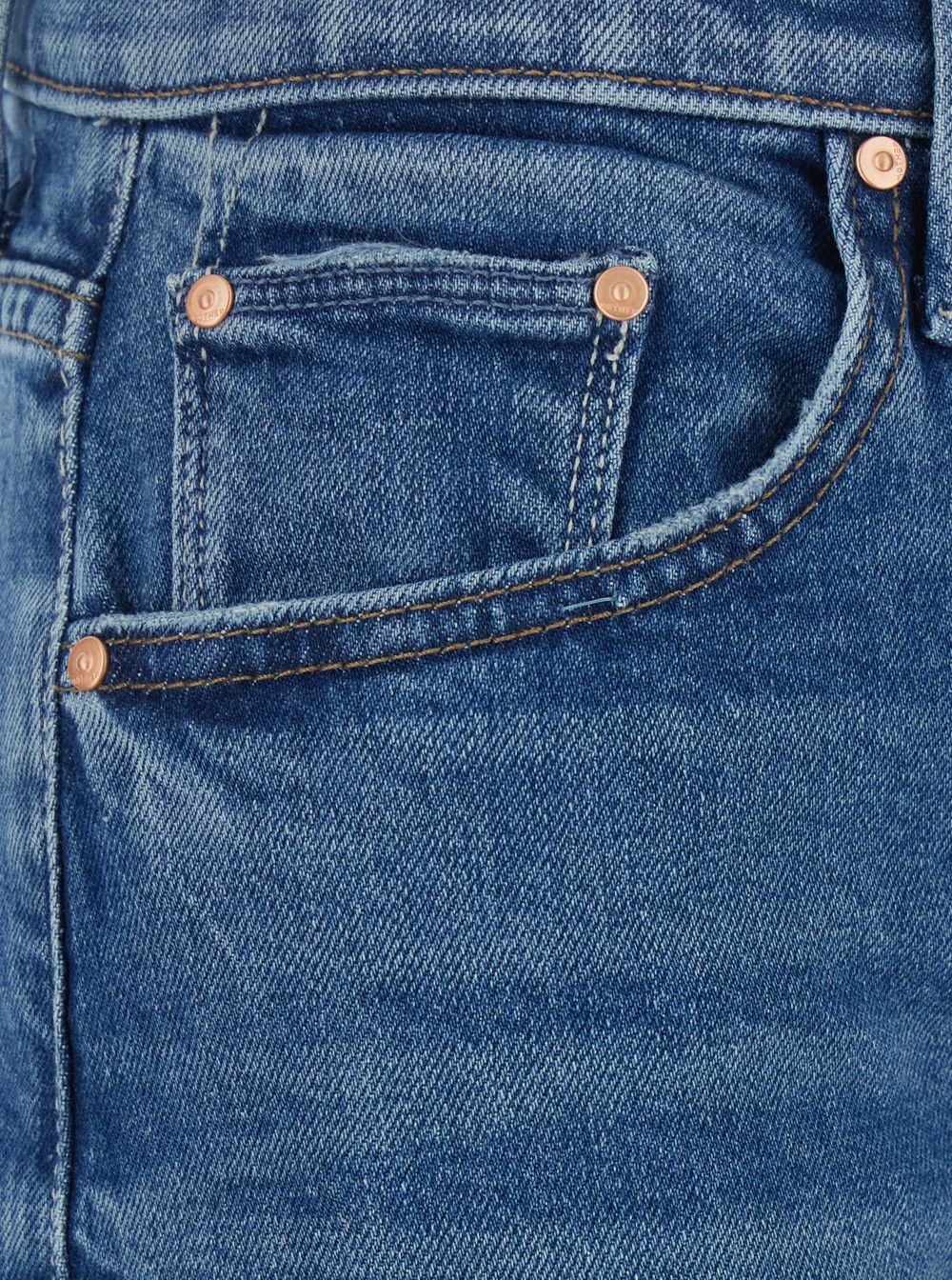 MOTHER Jeans 'The Mid Rise Lasso Sneak' with Belt Loops and Wide Leg in Blue Denim for Women Size 27" / US 4 / IT 40 - 3 Thumbnail