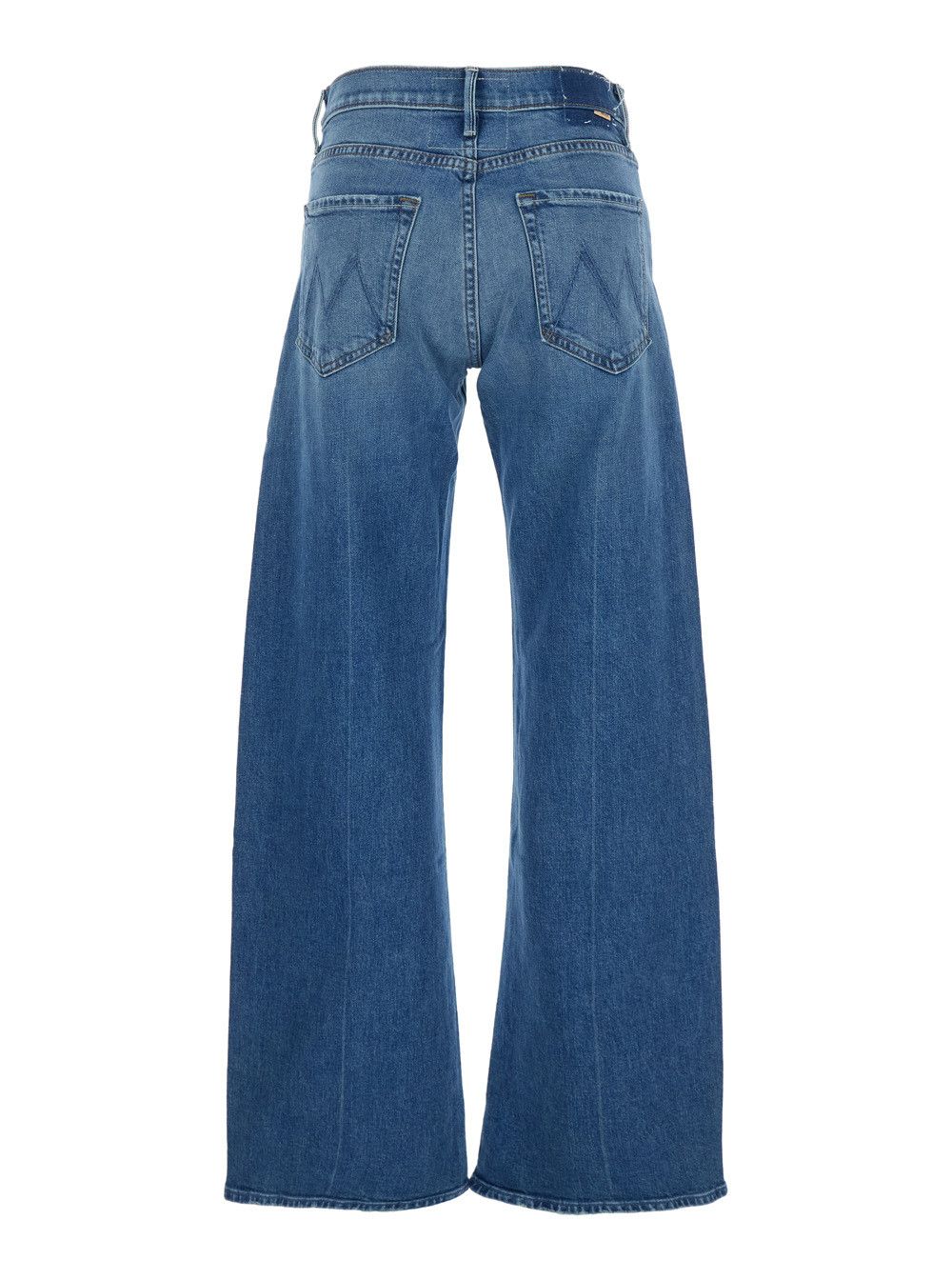 MOTHER Jeans 'The Mid Rise Lasso Sneak' with Belt Loops and Wide Leg in Blue Denim for Women Size 28" / US 6 / IT 42 - 2 Thumbnail