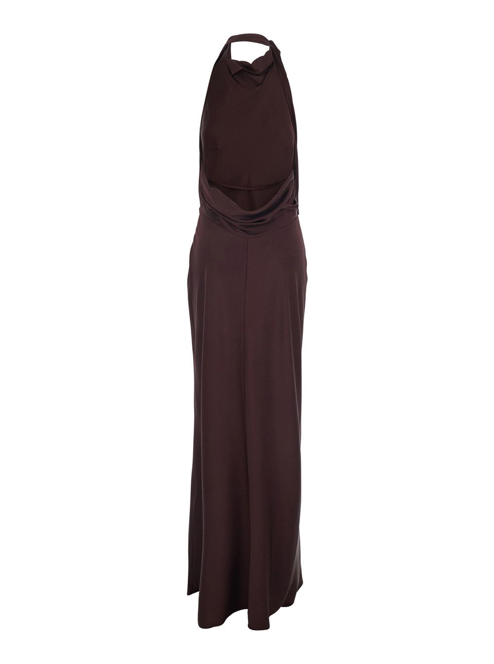 Simkhai Long Dress 'Reanon' with American Neckline and Open Back in Tech Fabric Brown Women Size M / US 6-8 / IT 42-44 - 2 Thumbnail