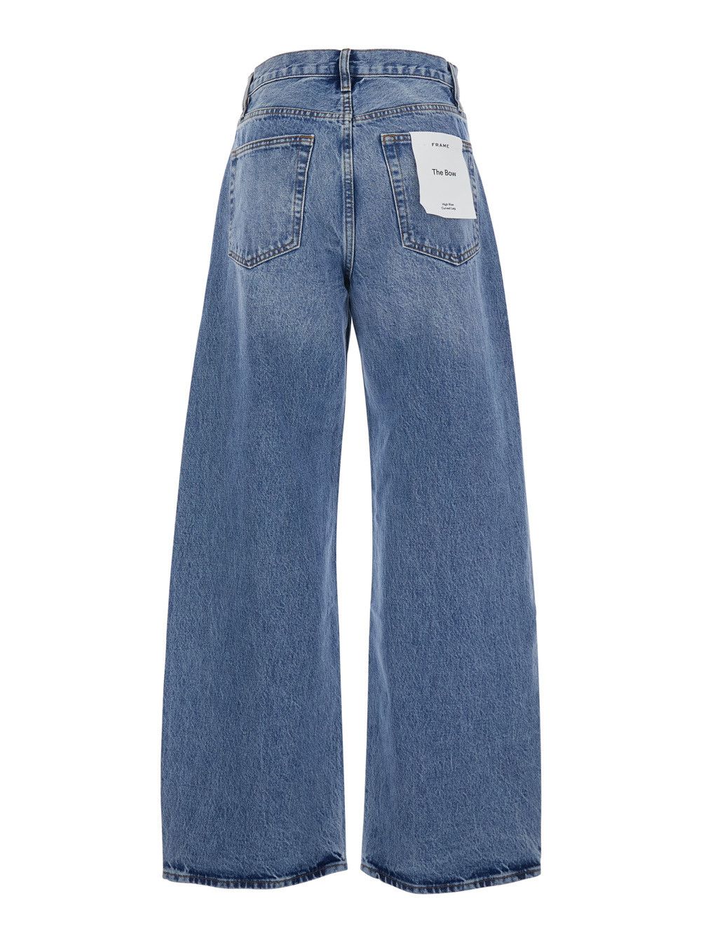 Frame 'The Bow' blue five-pocket jeans with faded effect in denim woman Size 30" / US 8 / IT 44 - 2 Thumbnail