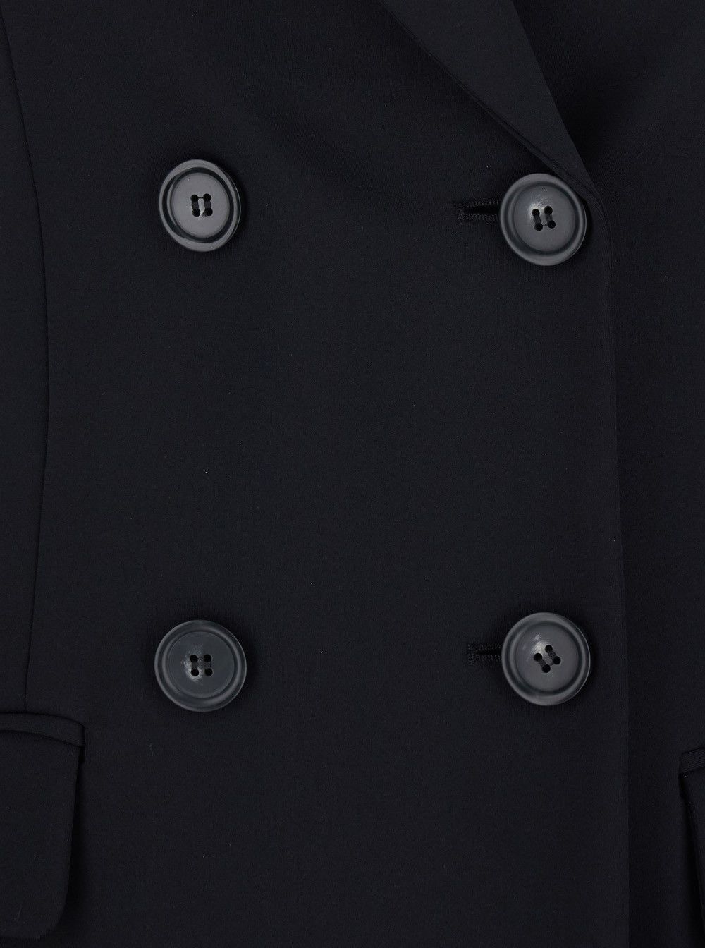 Sportmax Double-breasted Jacket with Peak Revers in Black Tech Fabric for Women Size S / US 4 / IT 40 - 3 Thumbnail