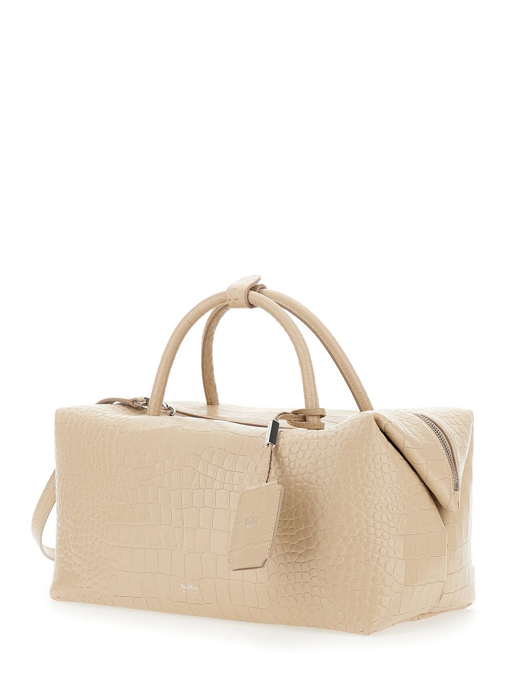Max Mara 'Holdall Large' White Handbag with Adjustable and Removable Strap in Leather Woman Size ONE SIZE - 2 Thumbnail