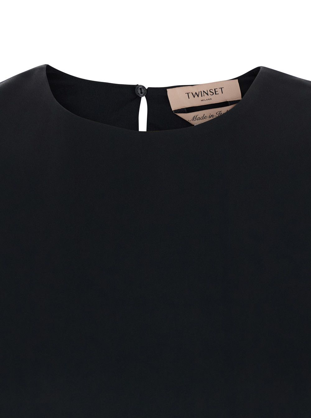 TWINSET Sleeveless Dress with Drop Closure on the Back in Black Fabric for Women Size M / US 6-8 / IT 42-44 - 3 Thumbnail