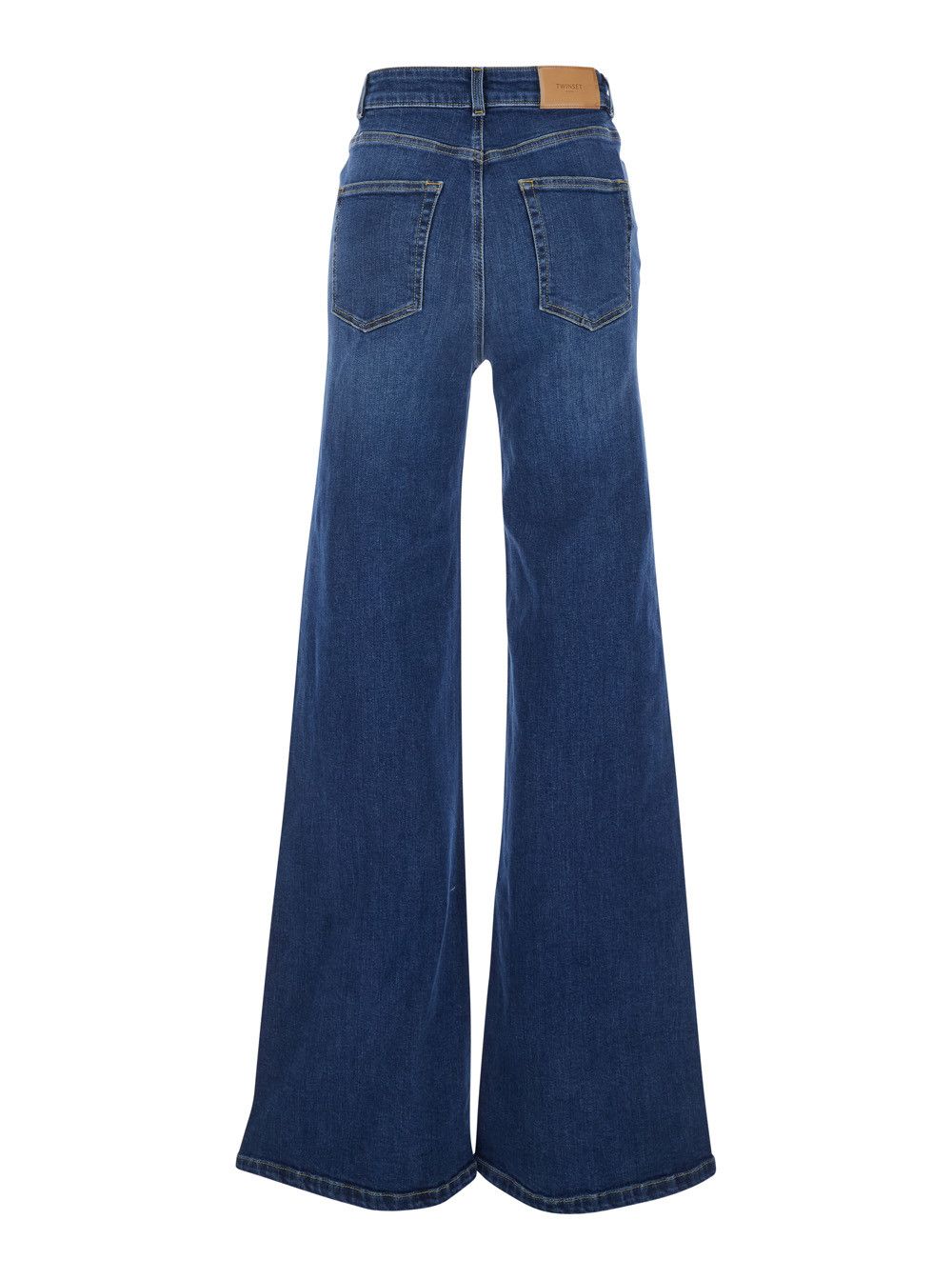 TWINSET Five-pocket design jeans with faded effect in blue denim for women Size 26" / US 2 / IT 38 - 2 Thumbnail