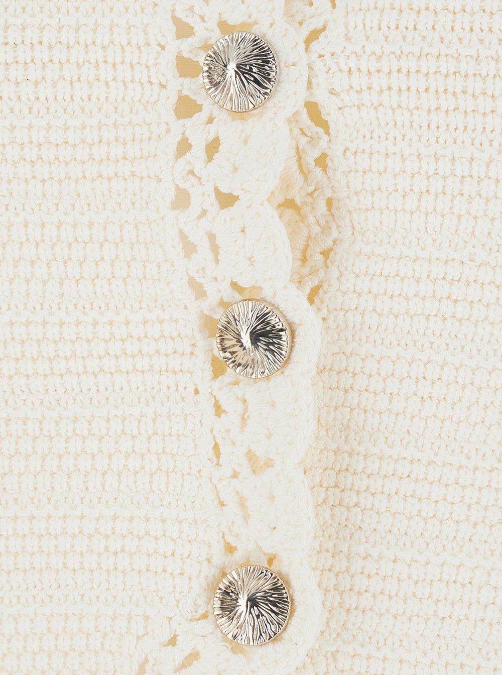 TWINSET V-Neck Crochet Knit Vest in White Viscose Blend for Women Size S / US 4 / IT 40 - 3 Thumbnail