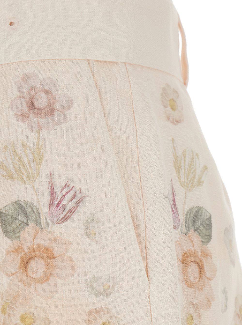TWINSET Beige Floral Print Shorts with Waist Belt for Women Size 28" / US 6 / IT 42 - 3 Thumbnail