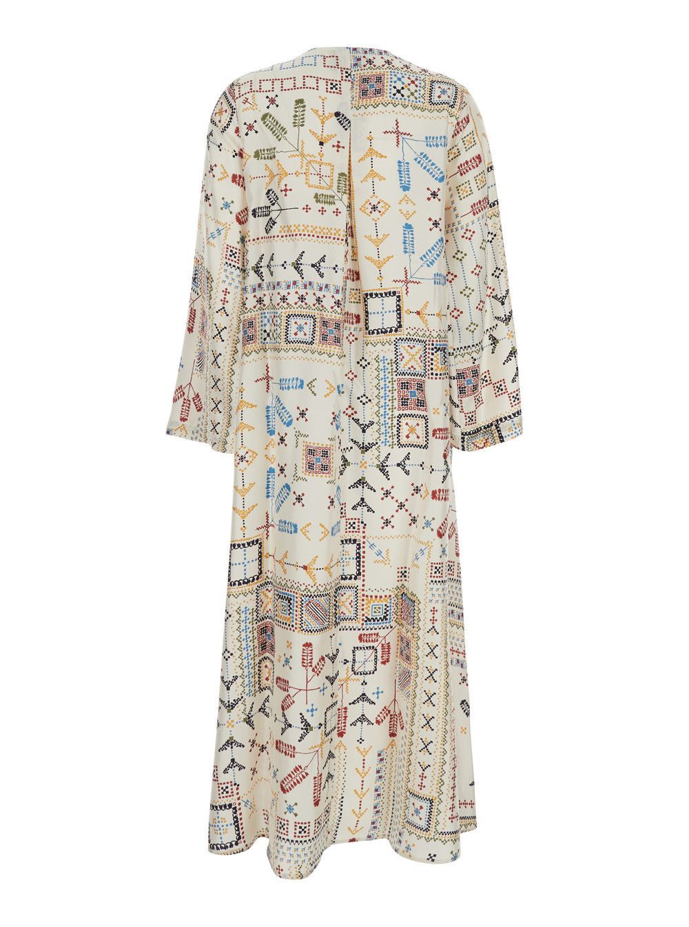 Missoni Dress 'Garcia' in Silk with V-Neck and All-Over Multicolor Geometric Print for Women Size M / US 6-8 / IT 42-44 - 2 Thumbnail