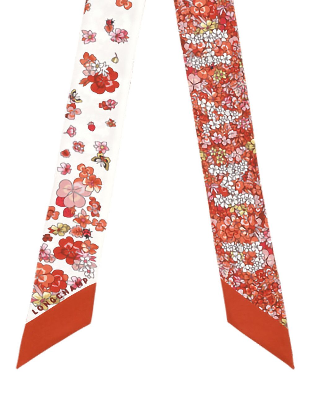 Longchamp Silk Multicolor All-Over Print Scarf with Logo Lettering for Women Size ONE SIZE - 2 Thumbnail
