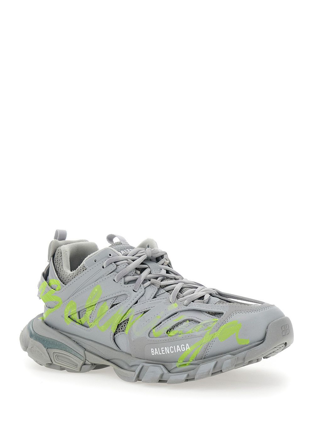 Balenciaga 'Track' Grey Low Top Sneakers with Logo Lettering on the Tongue in Tech Fabric Man Size US 9 / EU 42 - 2 Thumbnail
