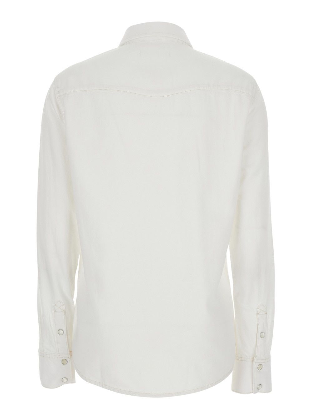 Frame White Shirt with Classic Collar and Two Front Pockets for Women Size S / US 4 / IT 40 - 2 Thumbnail