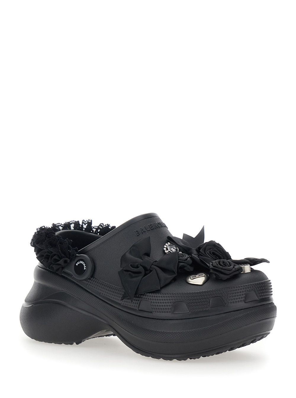 Balenciaga Mule 'Jibbitz x Crocs' with Logo Plate and Black Rubber Applications for Women Size US 9 / IT 39 - 2 Thumbnail