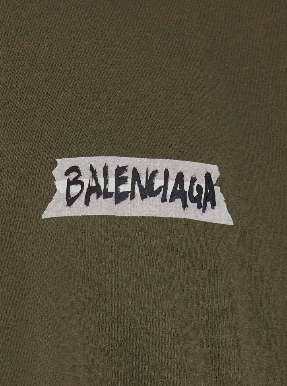 Balenciaga Green T-shirt with Logo on Front and Back In Cotton for Men Size US M / EU 48-50 / 2 - 3 Thumbnail