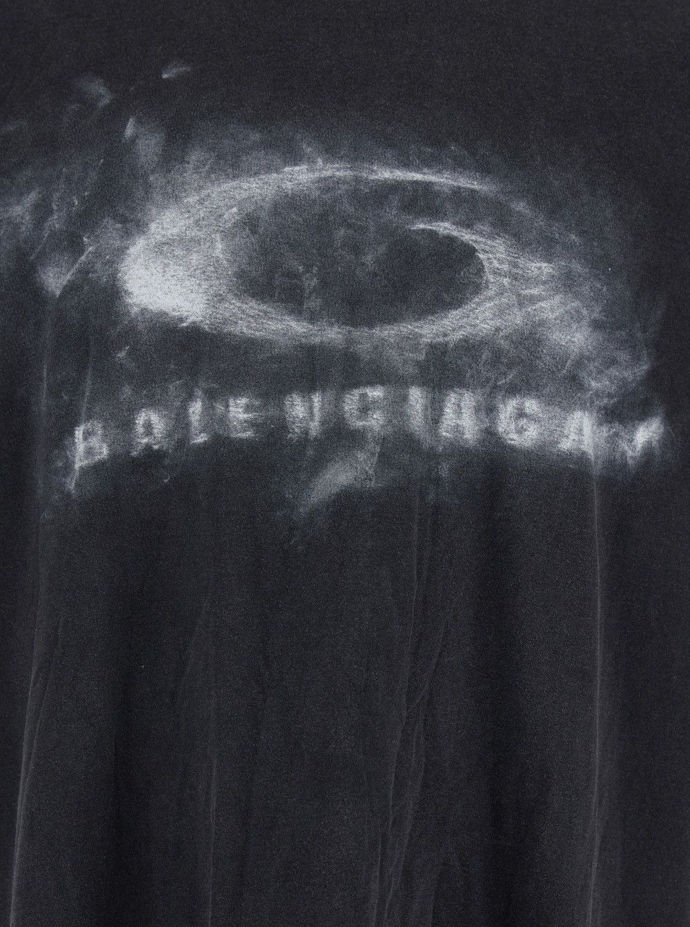 Balenciaga Black T-shirt with Maxi Logo on the Front and Fade Effect for Men Size US M / EU 48-50 / 2 - 3 Thumbnail