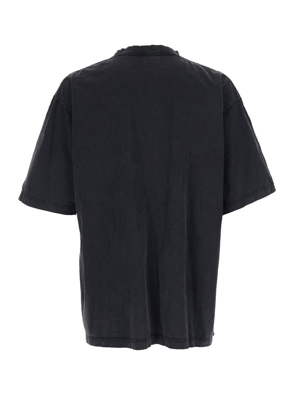 Balenciaga Black T-shirt with Maxi Logo on the Front and Fade Effect for Men Size US M / EU 48-50 / 2 - 2 Thumbnail