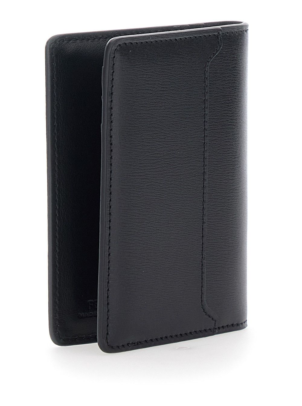 Fendi Black Card Holder with FF Logo Plate on the Front and Rectangular Design in Leather Man Size ONE SIZE - 3 Thumbnail