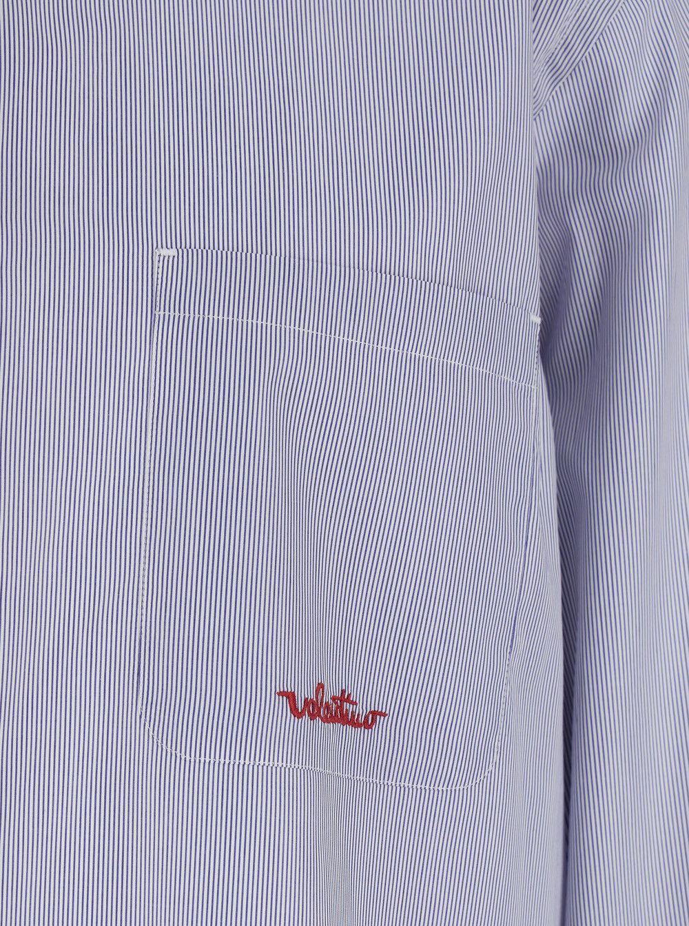 Valentino Light Blue Shirt with Classic Collar and All-Over Striped Motif in Cotton Man Size US XXL / EU 58 / 5 - 3 Thumbnail