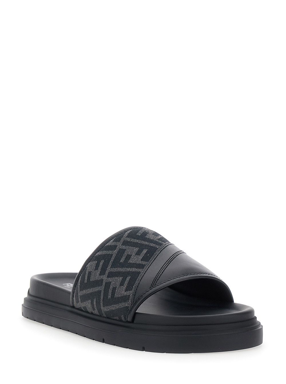 Fendi Brown Sandals with FF Diagonal Motif and Wide Jacquard FF Strap For Men Size US 7 / EU 40 - 2 Thumbnail