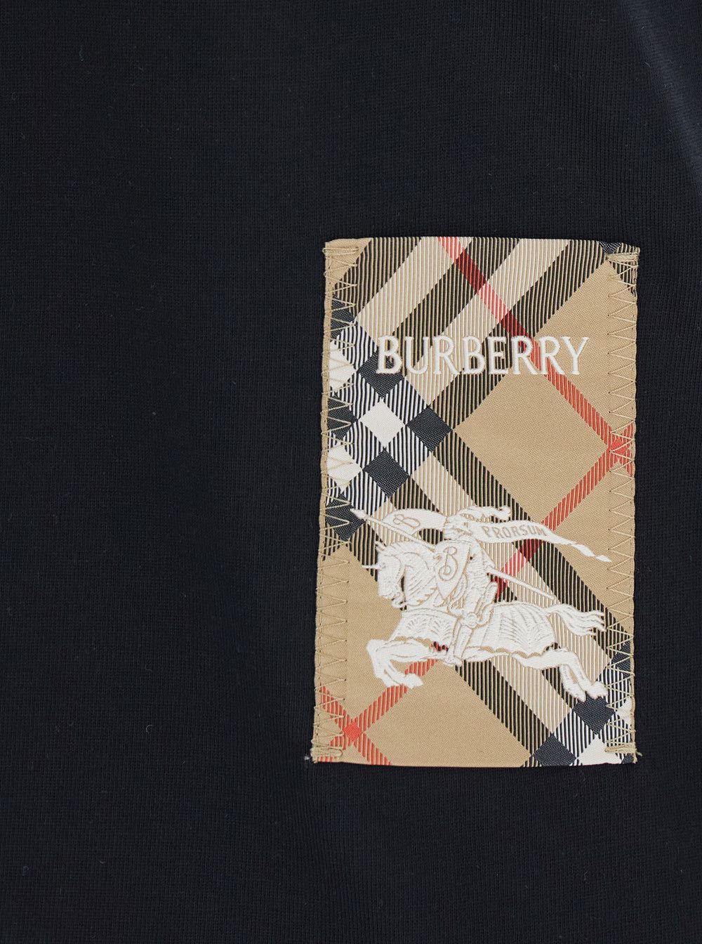 Burberry Black T-Shirt with logo applied on the front in cotton for Women Size M / US 6-8 / IT 42-44 - 3 Thumbnail