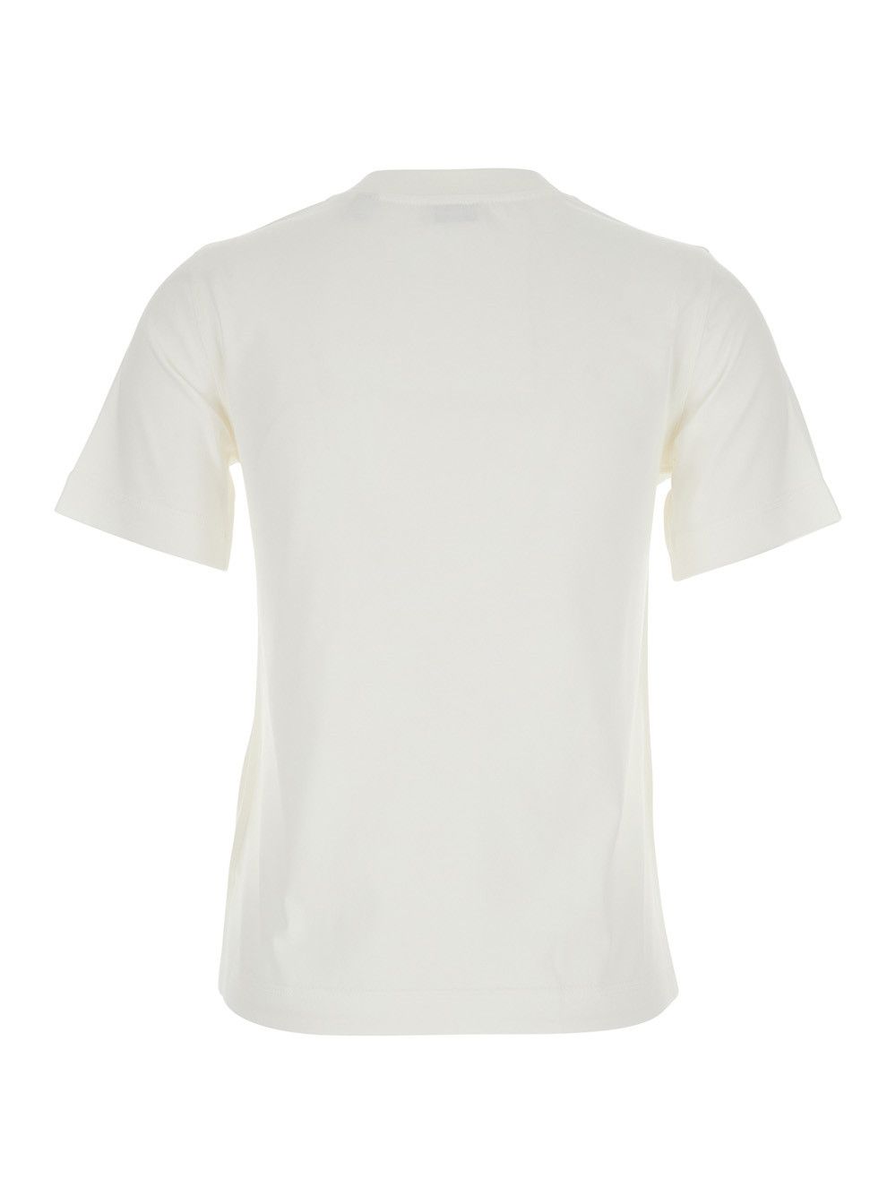 Burberry White T-Shirt with Logo Patch with Check Motif on the Front in Cotton Woman Size S / US 4 / IT 40 - 2 Thumbnail