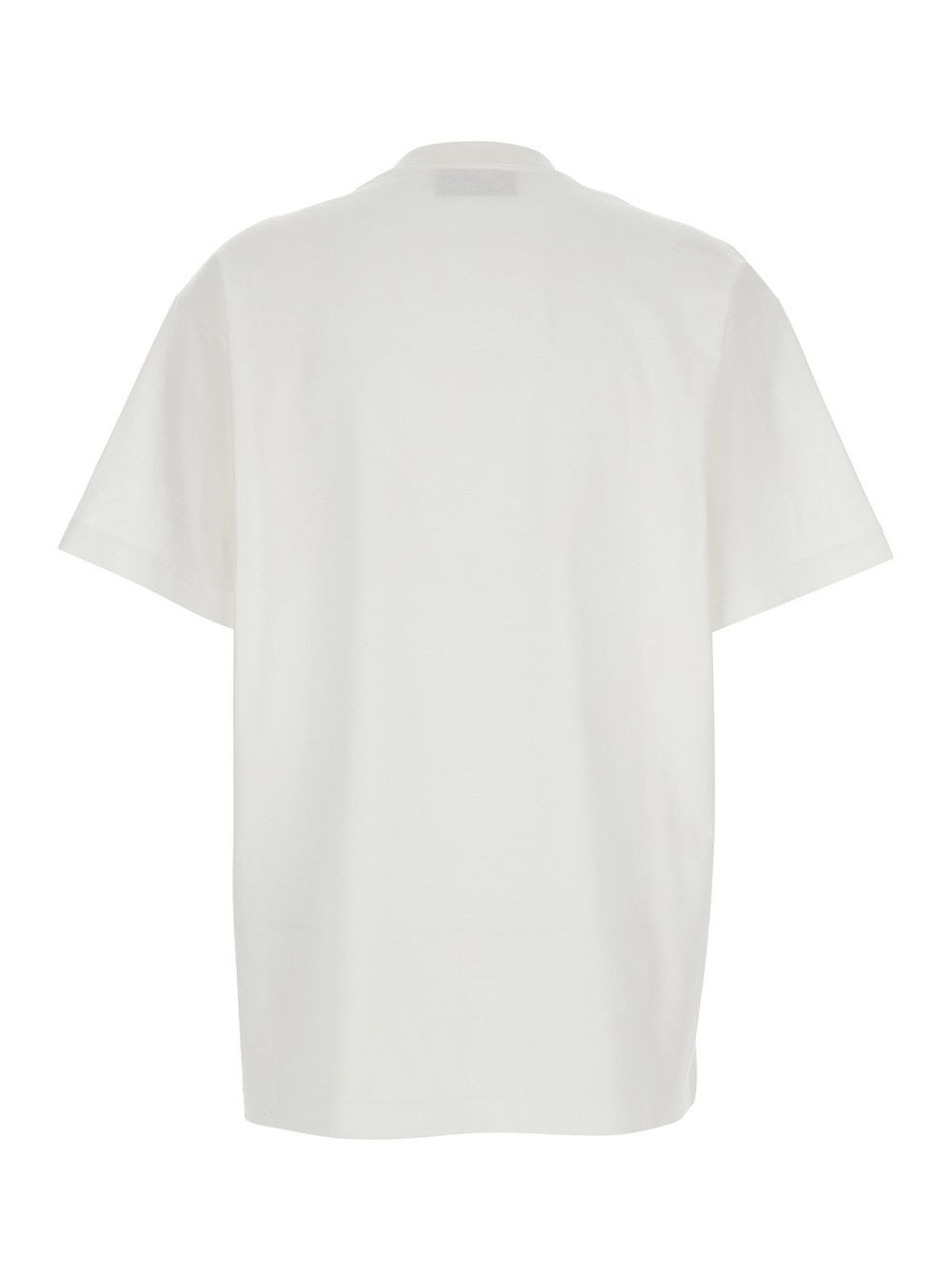 Gucci White Crew Neck T-Shirt with Logo Print on Front in Cotton Women Size S / US 4 / IT 40 - 2 Thumbnail