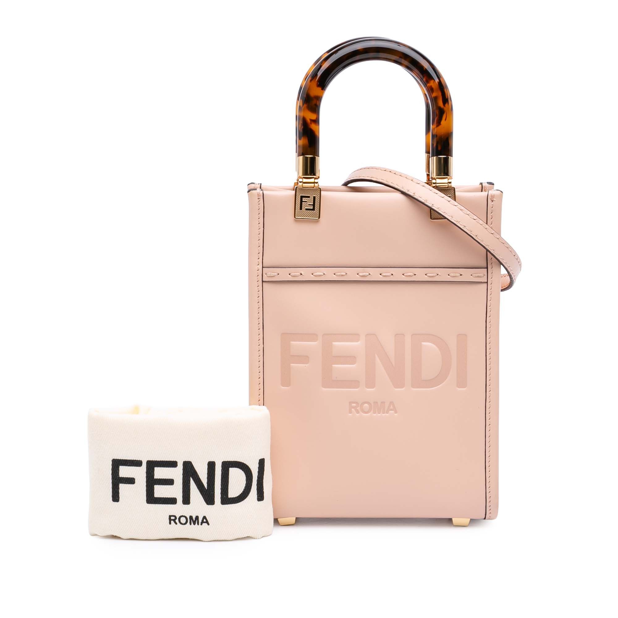Fendi Mini Leather Sunshine Shopper Tote Size ONE SIZE - 12 Thumbnail