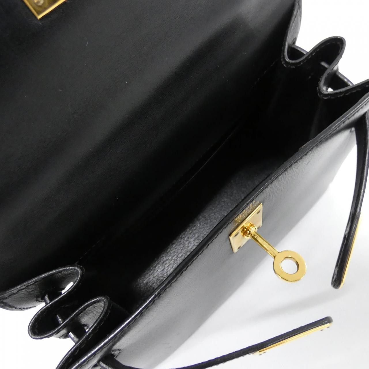 Hermes Hermes Hermès Kelly Mini Box Calf Leather Handbag Stamp A DUTY FREE for USA Size ONE SIZE - 7 Thumbnail
