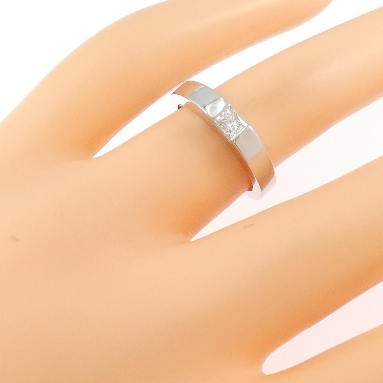Cartier Cartier Cartier Tank 750 White Gold Diamond Ring Size 9.5 Precious Metal Ring DUTY FREE for USA Size ONE SIZE - 5 Thumbnail