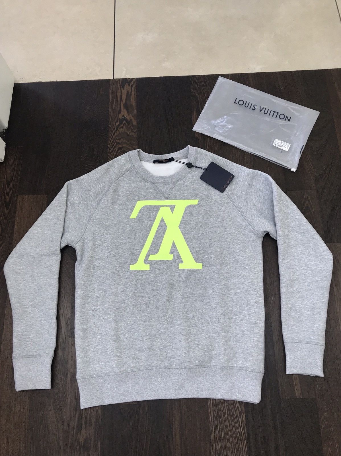 Louis Vuitton 2018 Neon Upside Down Monogram Sweatshirt - Grey Sweatshirts  & Hoodies, Clothing - LOU741142