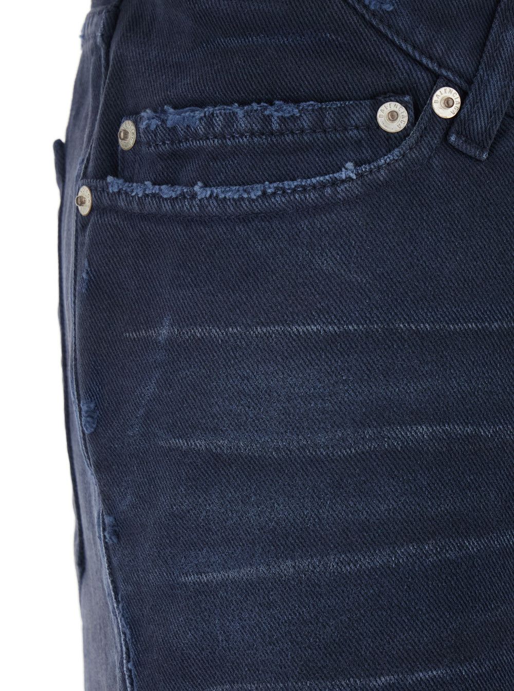 Balenciaga Five-pocket Jeans with Curved Waist and Faded Effect in Blue Cotton for Women Size 25" / US 0 / IT 36 - 3 Thumbnail